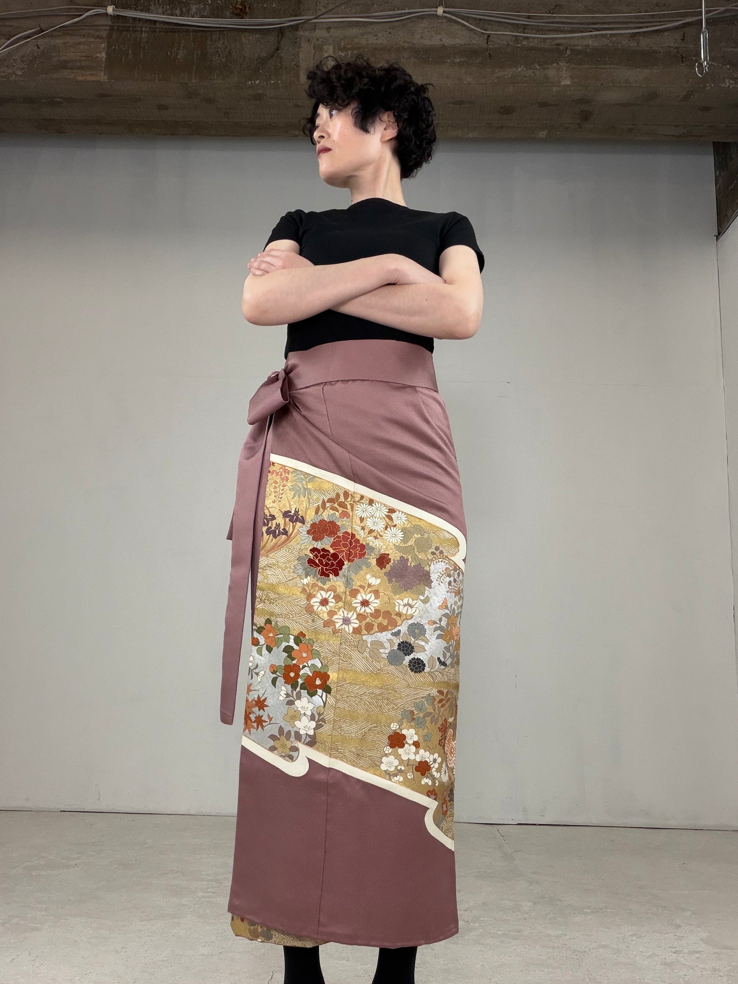 IROTOME SKIRT UPCYCLED FROM JAPANESE KIMONO "IRO134"