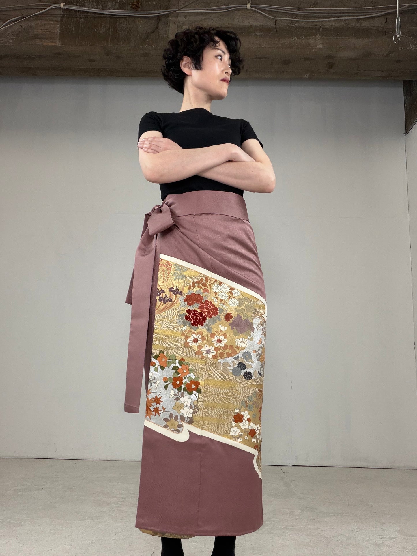 IROTOME SKIRT UPCYCLED FROM JAPANESE KIMONO "IRO134"