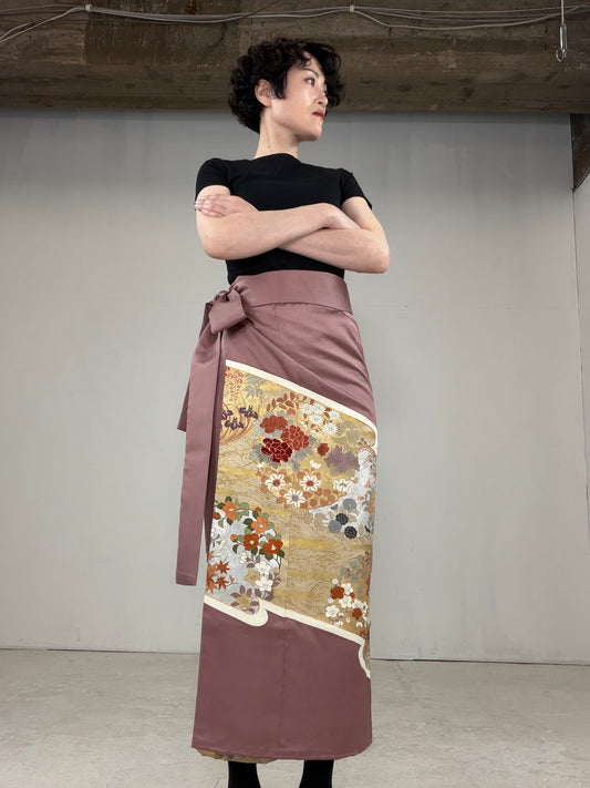 IROTOME SKIRT UPCYCLED FROM JAPANESE KIMONO "IRO134"