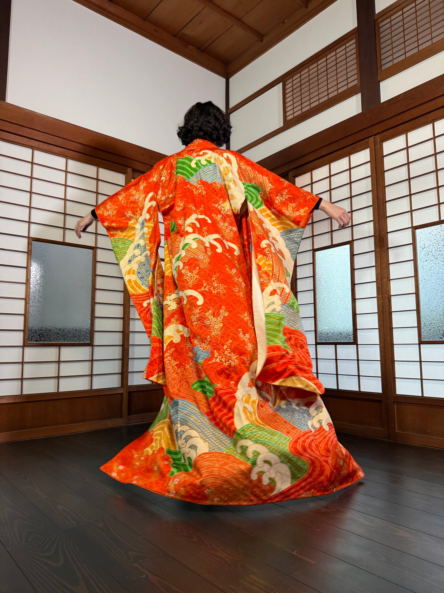 Redefining the Vintage Furisode Collection "shu, gold, nami"