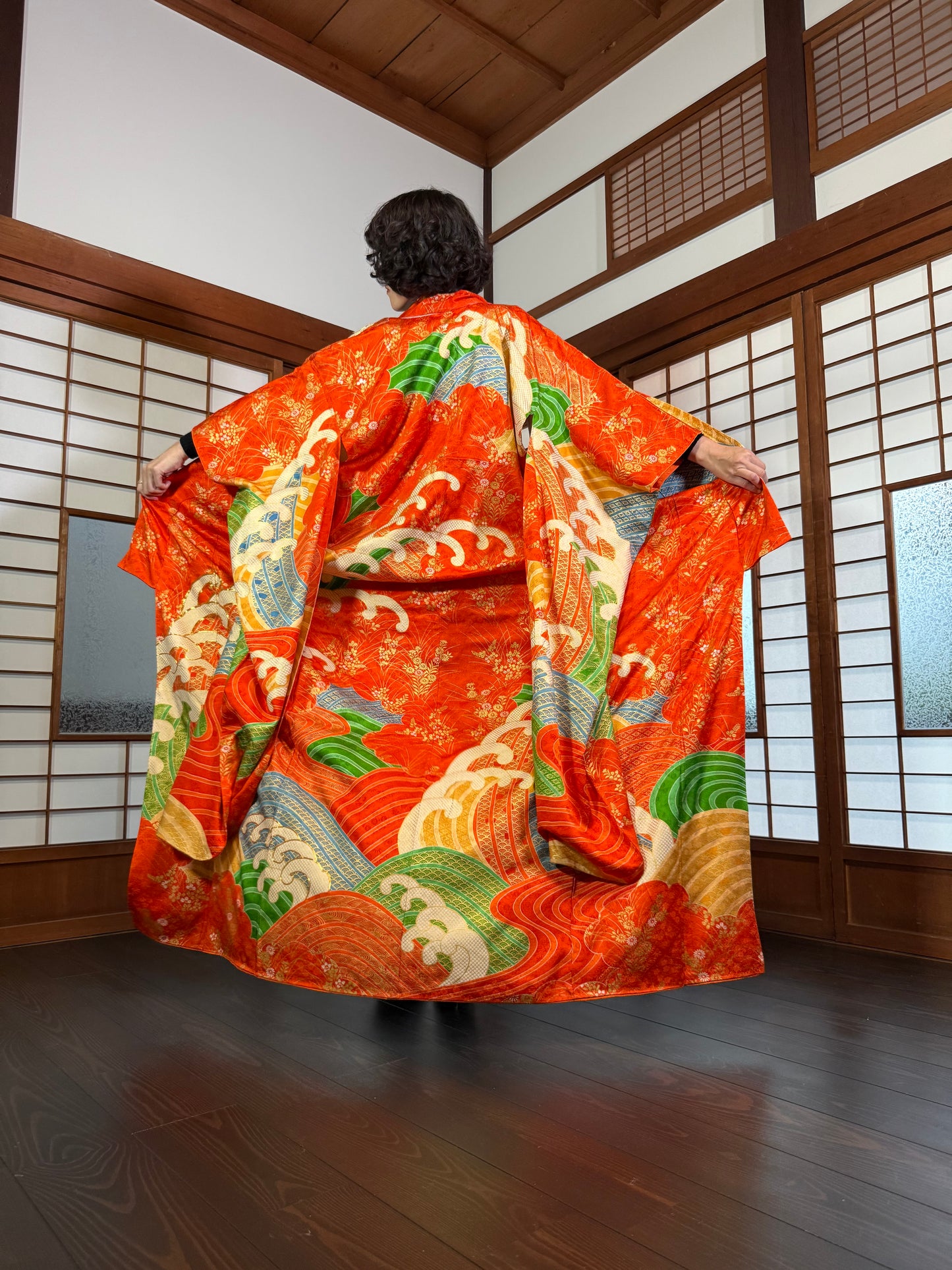 Redefining the Vintage Furisode Collection "shu, gold, nami"