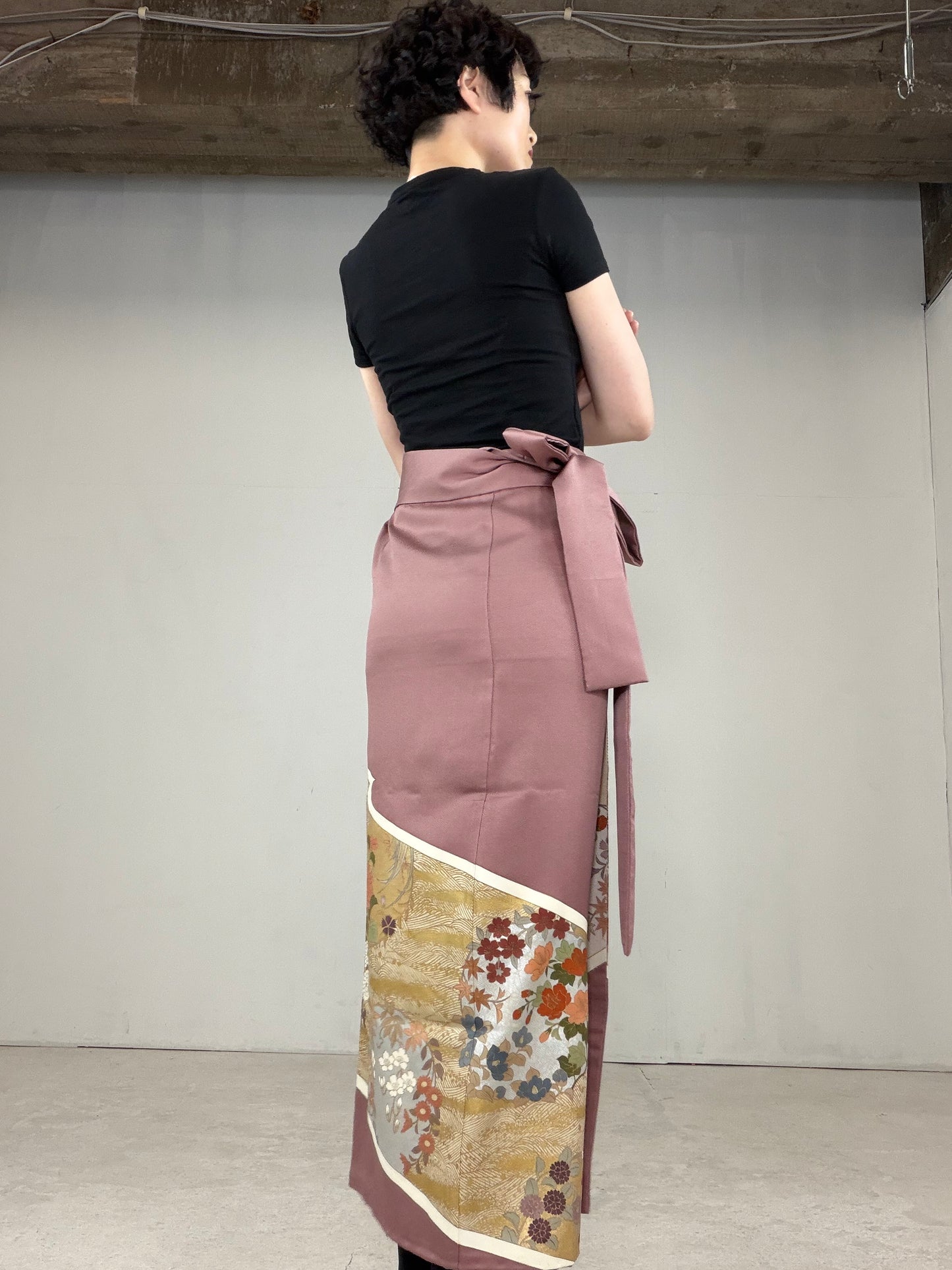 IROTOME SKIRT UPCYCLED FROM JAPANESE KIMONO "IRO134"