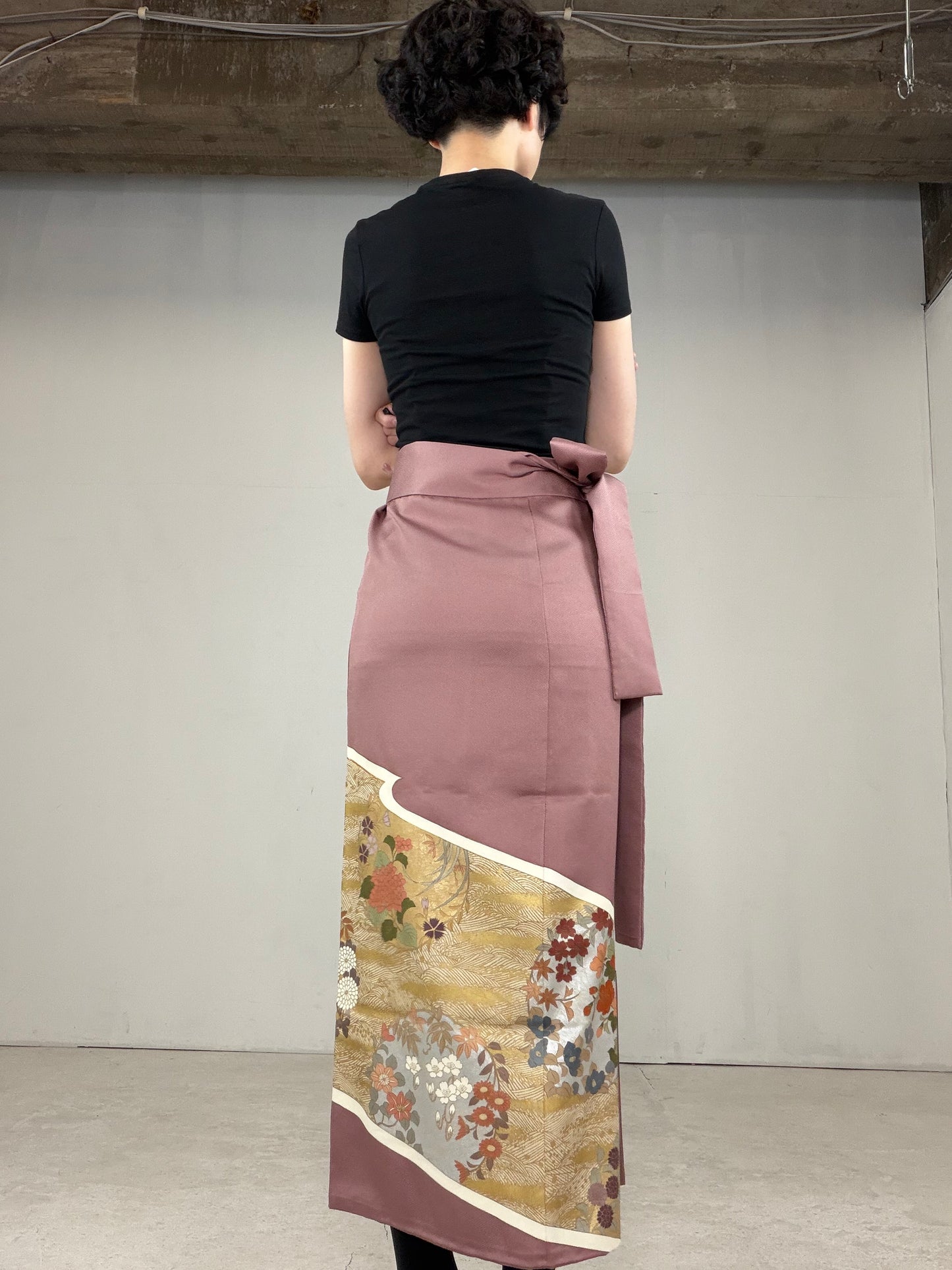 IROTOME SKIRT UPCYCLED FROM JAPANESE KIMONO "IRO134"