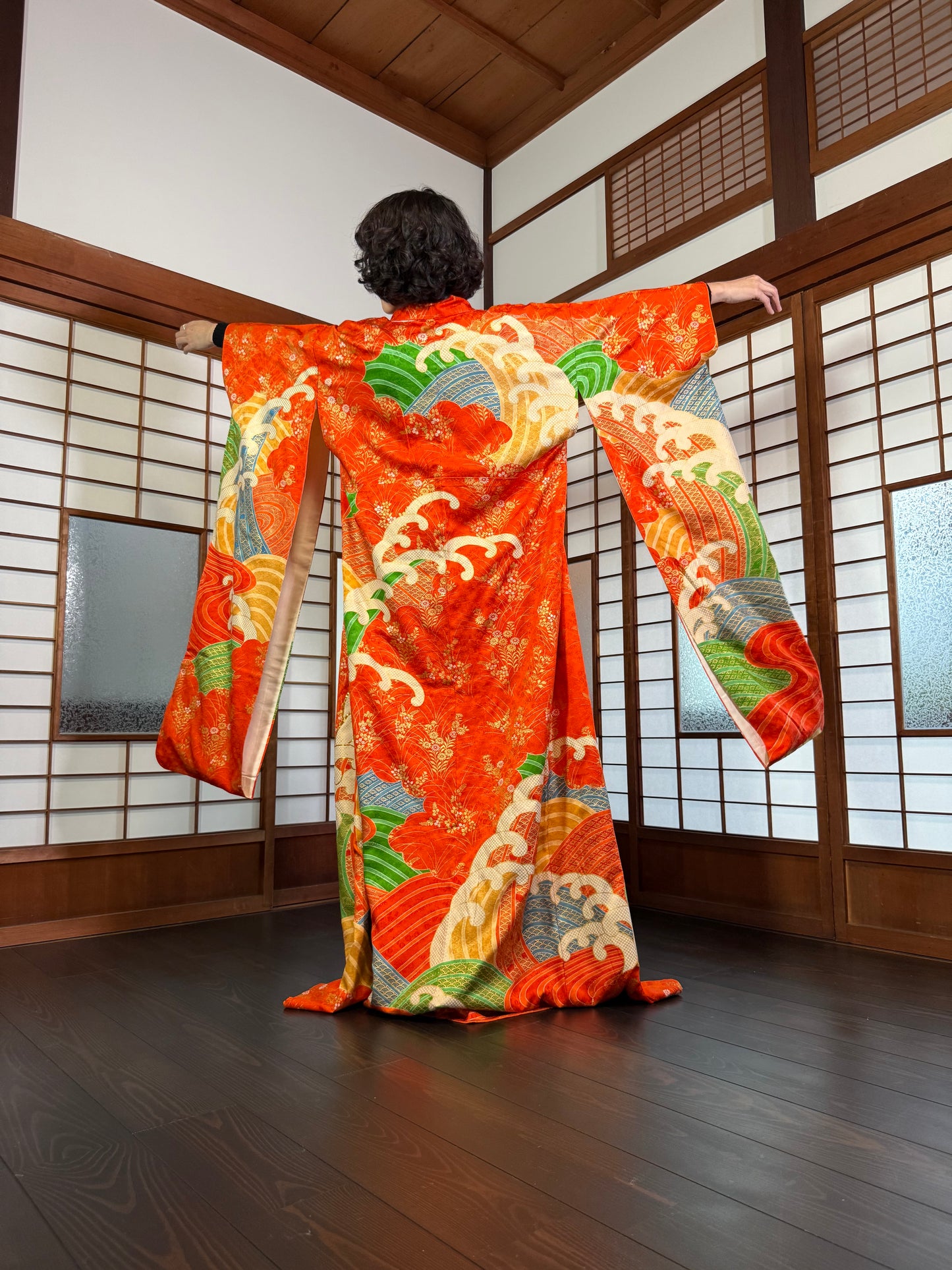 Redefining the Vintage Furisode Collection "shu, gold, nami"