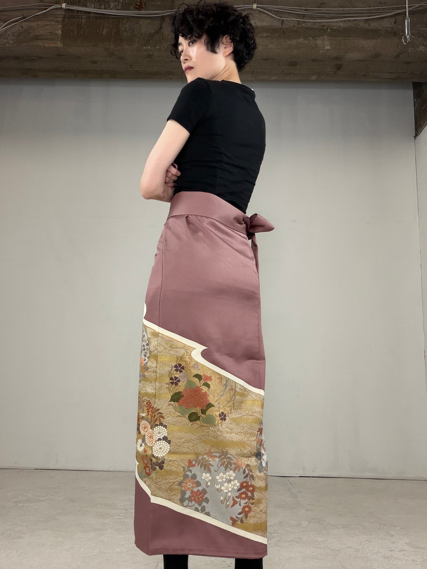IROTOME SKIRT UPCYCLED FROM JAPANESE KIMONO "IRO134"