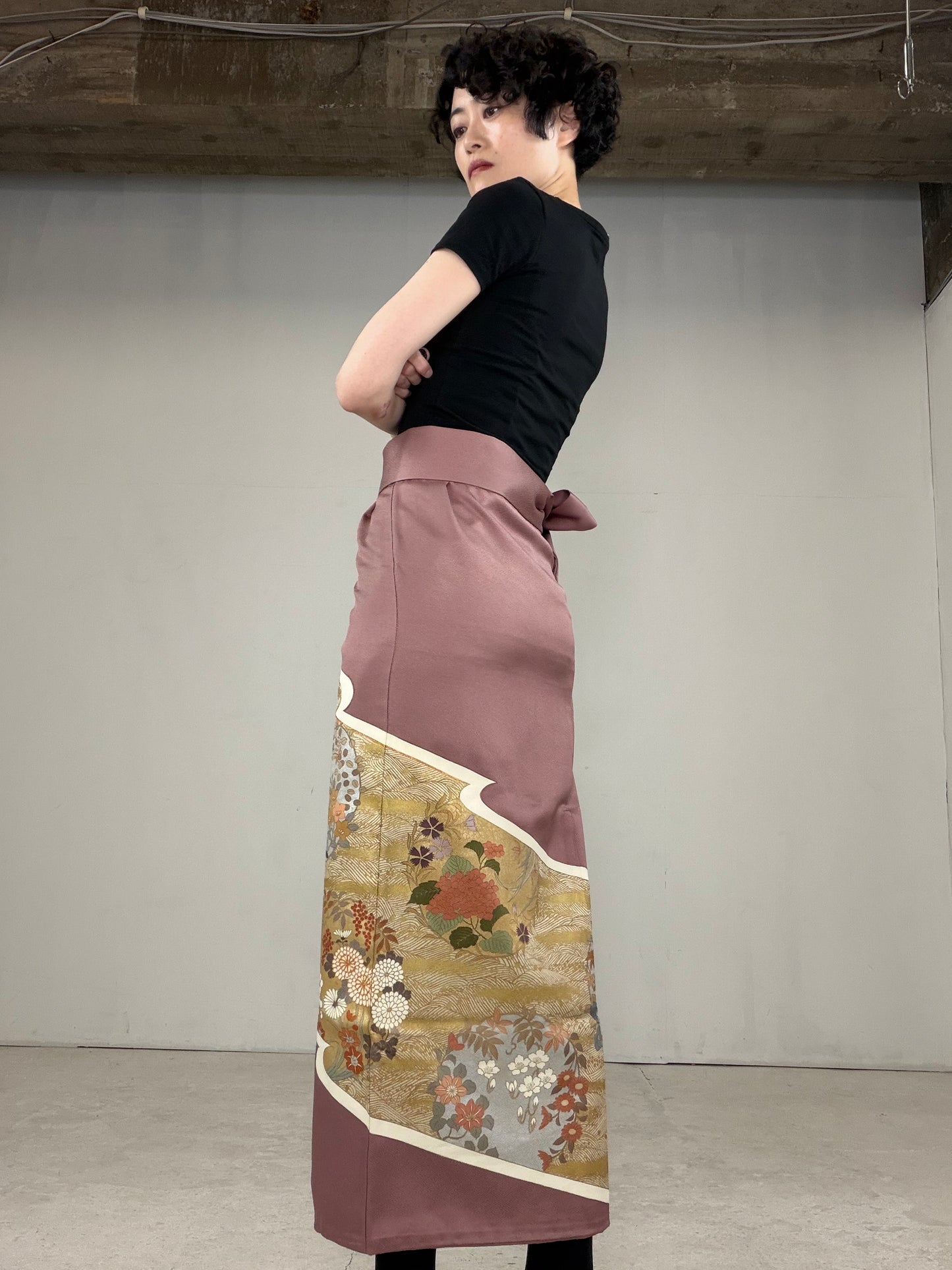 IROTOME SKIRT UPCYCLED FROM JAPANESE KIMONO "IRO134"