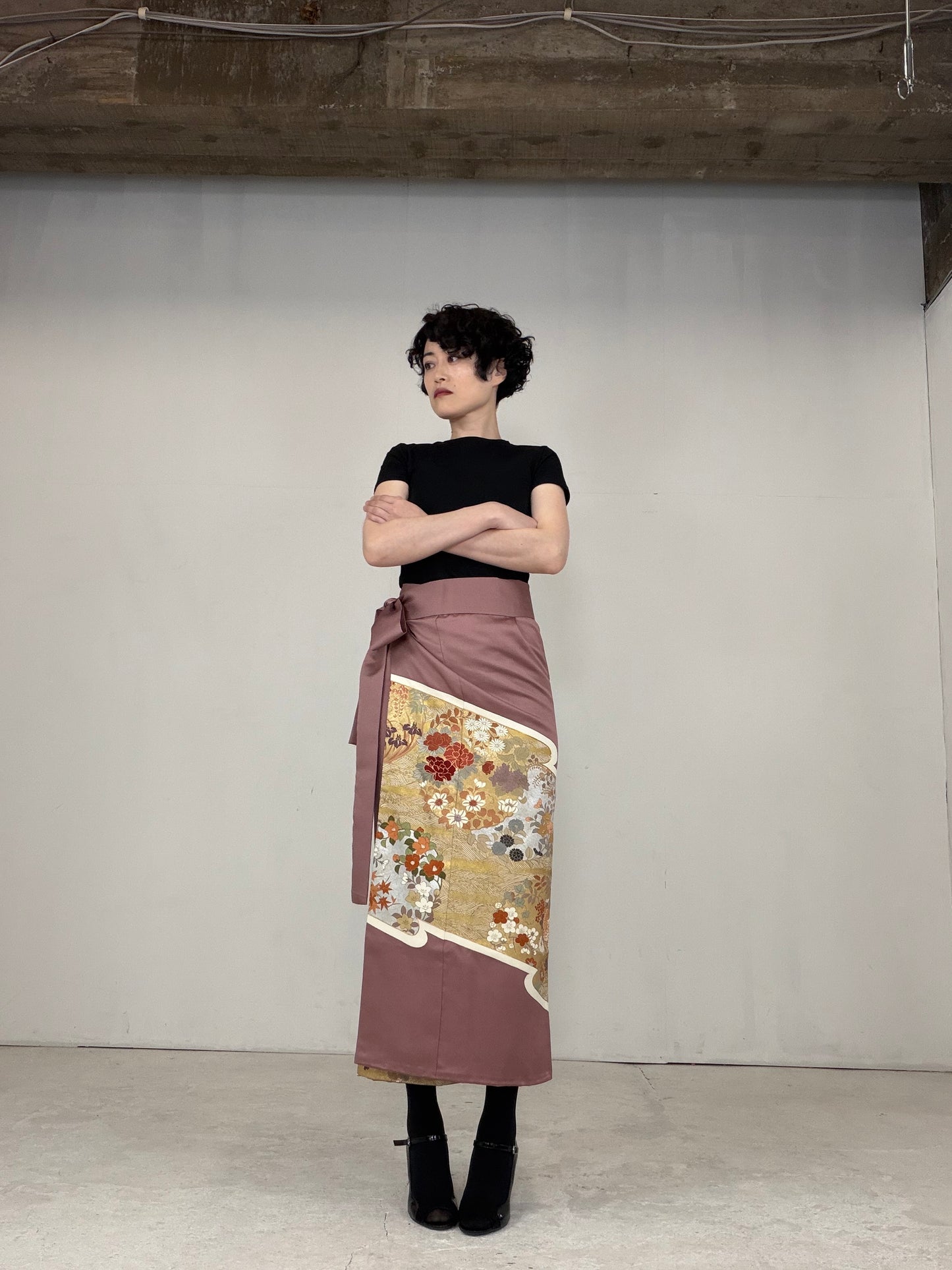 IROTOME SKIRT UPCYCLED FROM JAPANESE KIMONO "IRO134"