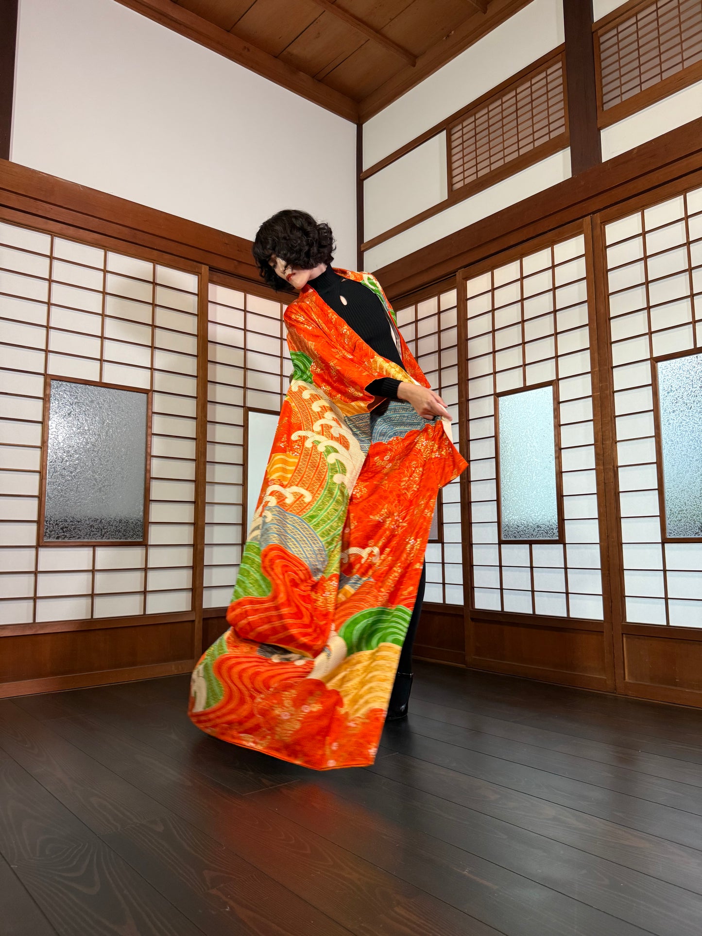Redefining the Vintage Furisode Collection "shu, gold, nami"