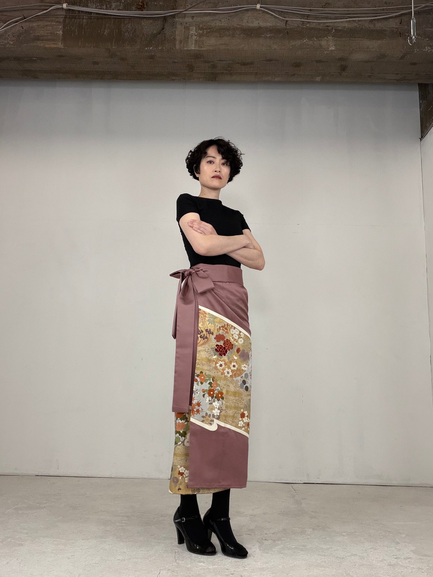IROTOME SKIRT UPCYCLED FROM JAPANESE KIMONO "IRO134"