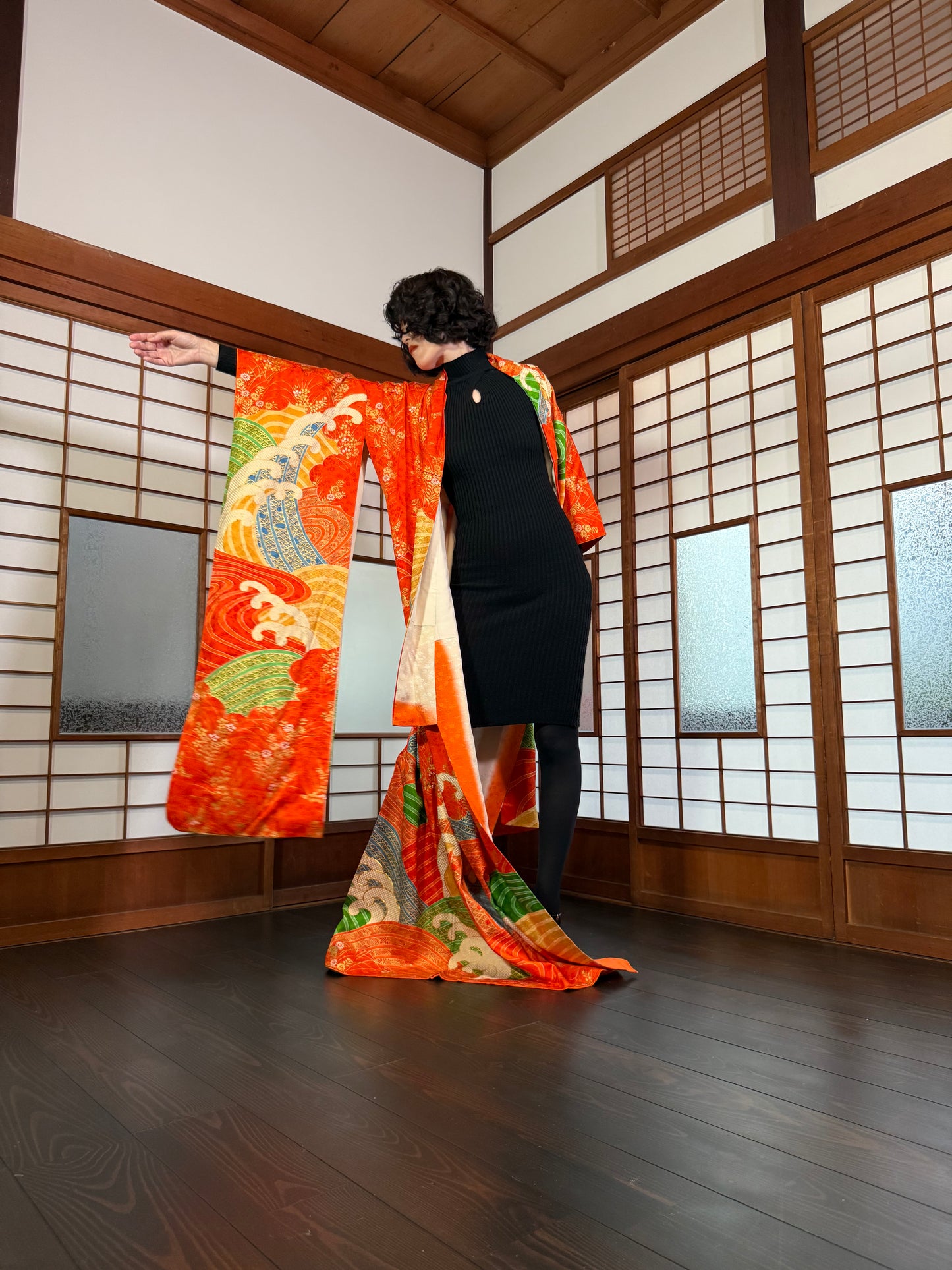 Redefining the Vintage Furisode Collection "shu, gold, nami"