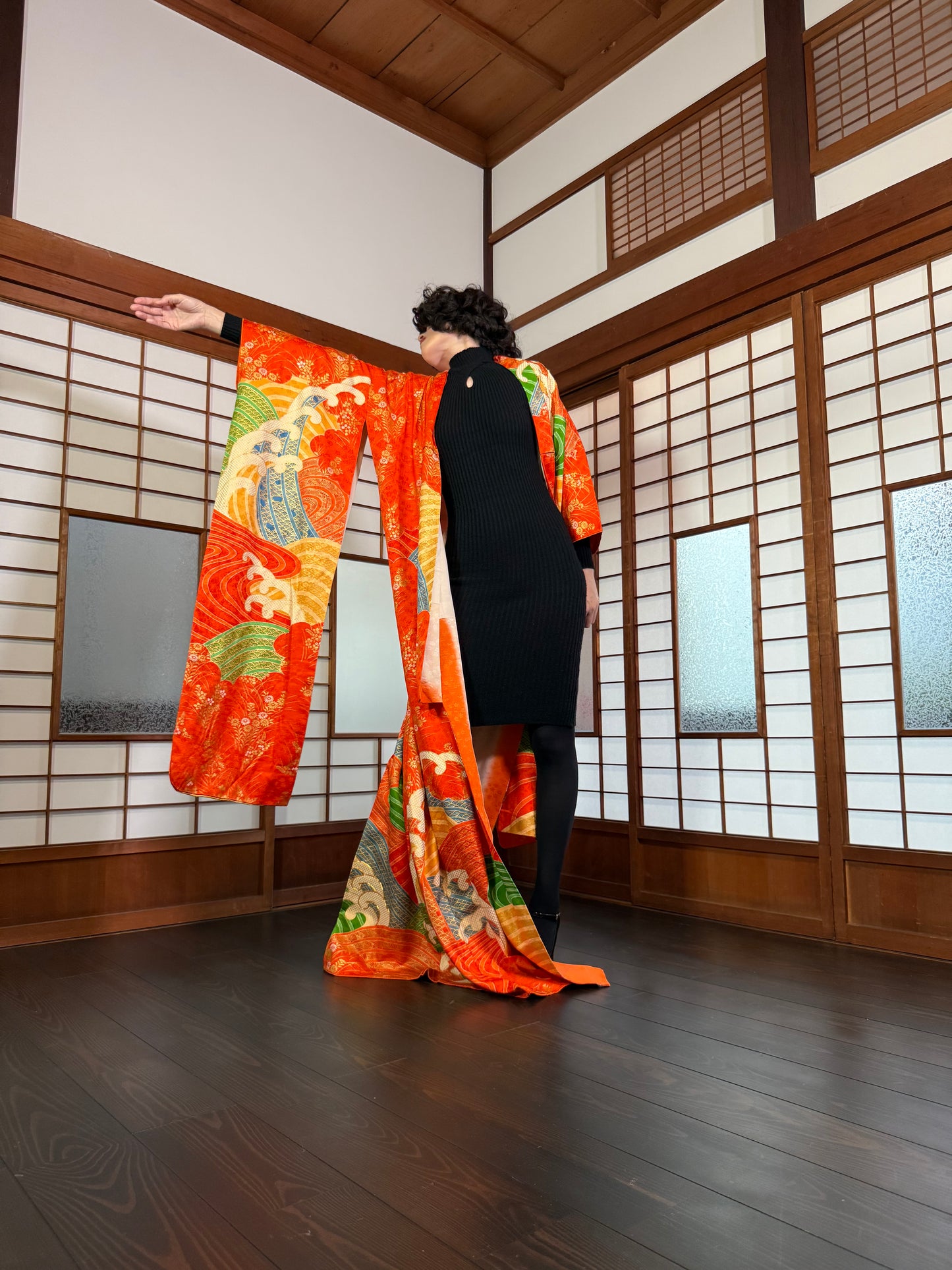 Redefining the Vintage Furisode Collection "shu, gold, nami"