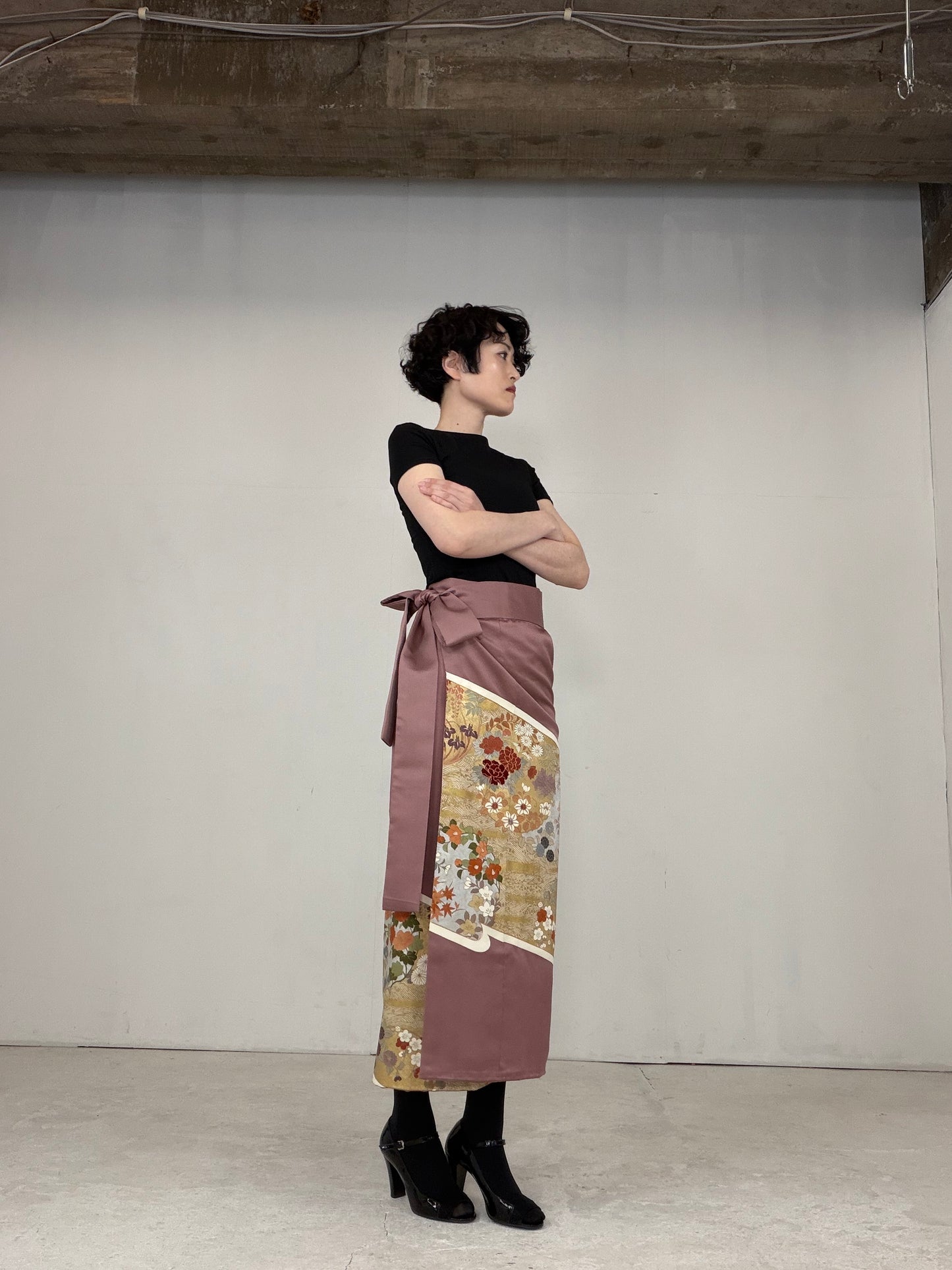IROTOME SKIRT UPCYCLED FROM JAPANESE KIMONO "IRO134"