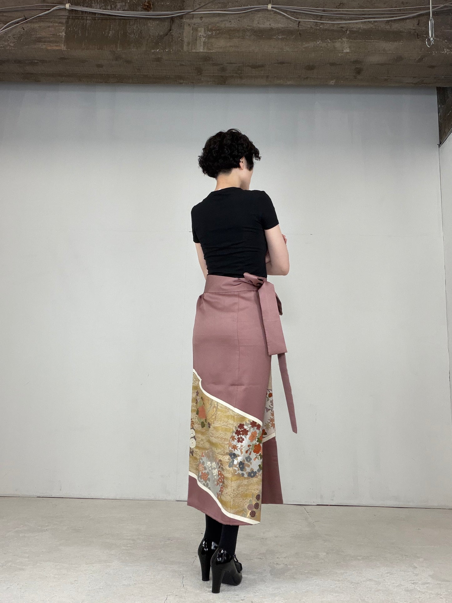 IROTOME SKIRT UPCYCLED FROM JAPANESE KIMONO "IRO134"
