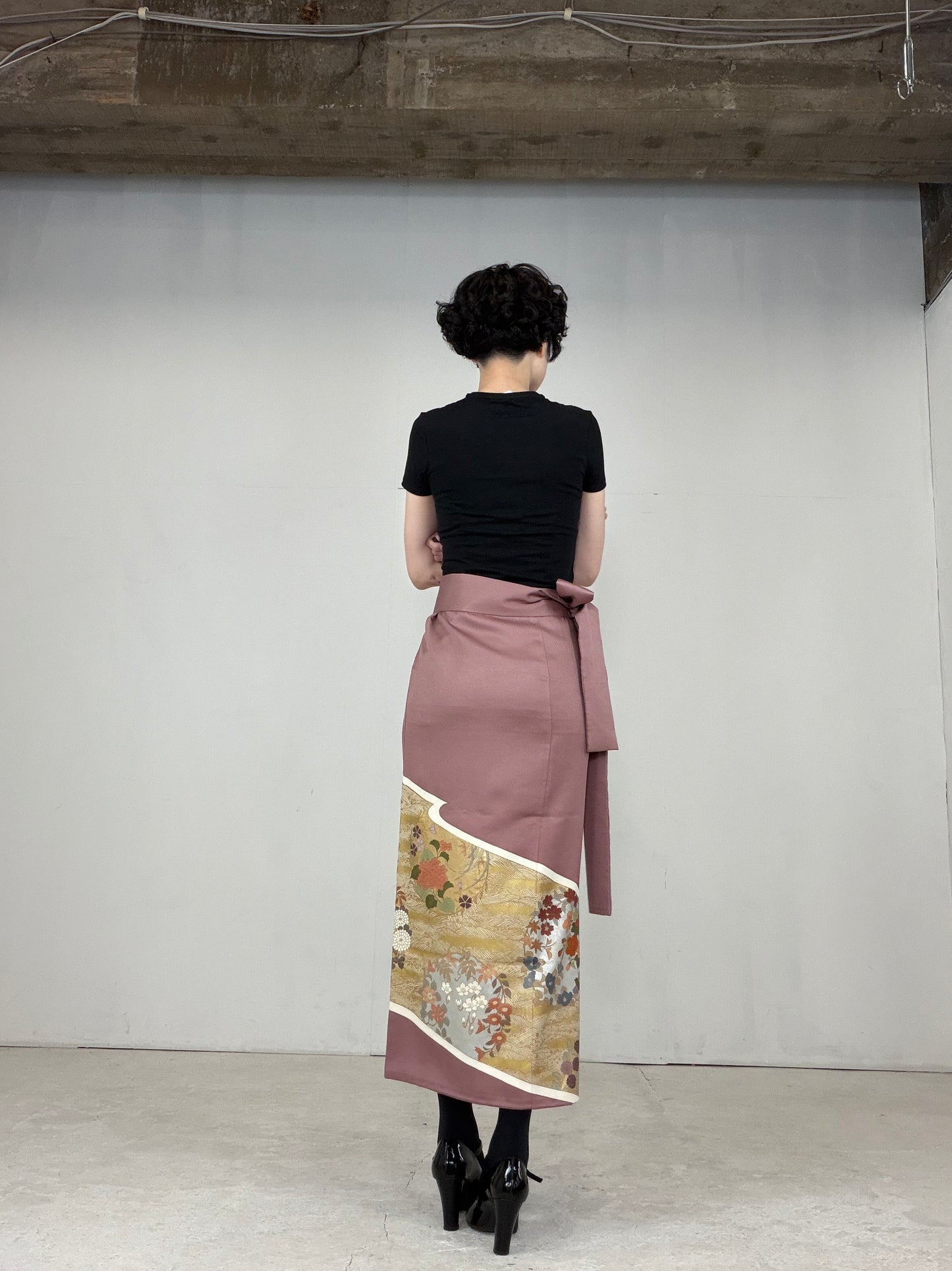 IROTOME SKIRT UPCYCLED FROM JAPANESE KIMONO "IRO134"