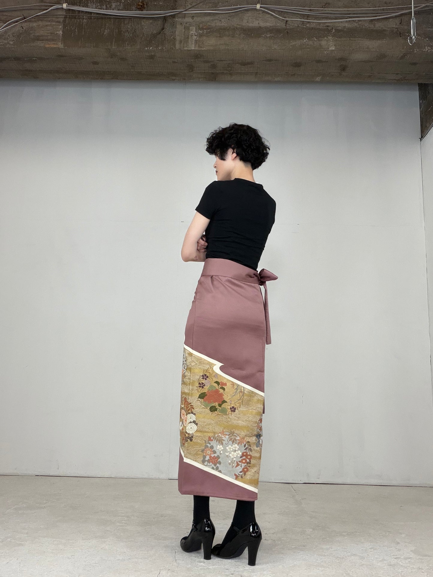 IROTOME SKIRT UPCYCLED FROM JAPANESE KIMONO "IRO134"