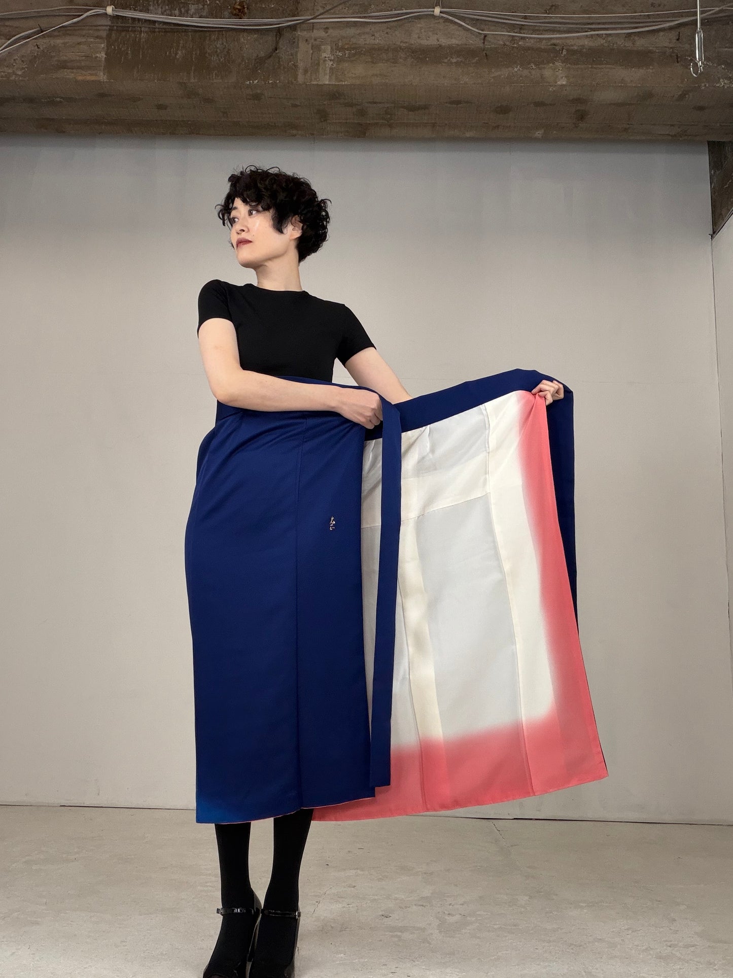 IROTOME SKIRT UPCYCLED FROM JAPANESE KIMONO "IRO133"