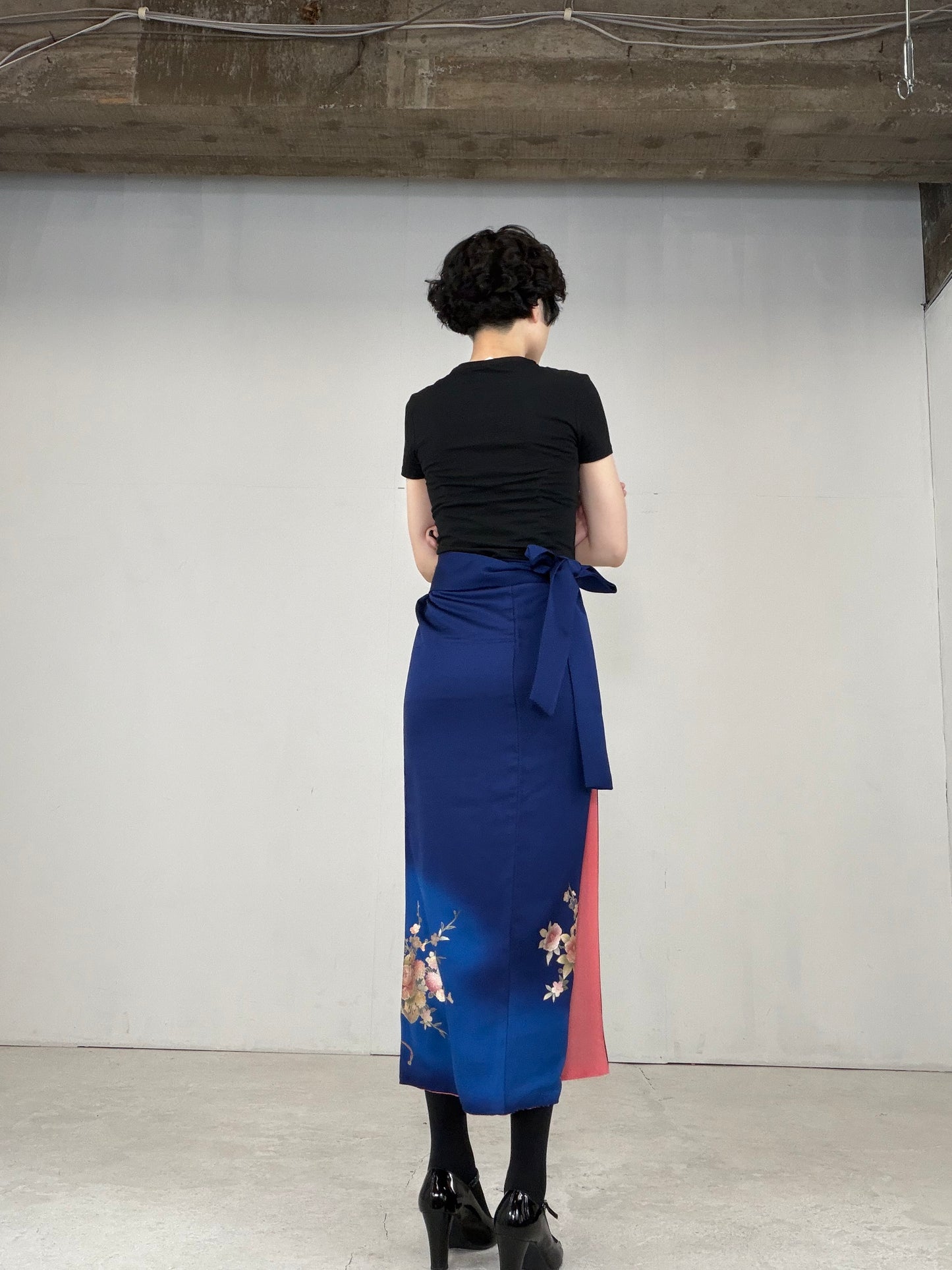 IROTOME SKIRT UPCYCLED FROM JAPANESE KIMONO "IRO133"