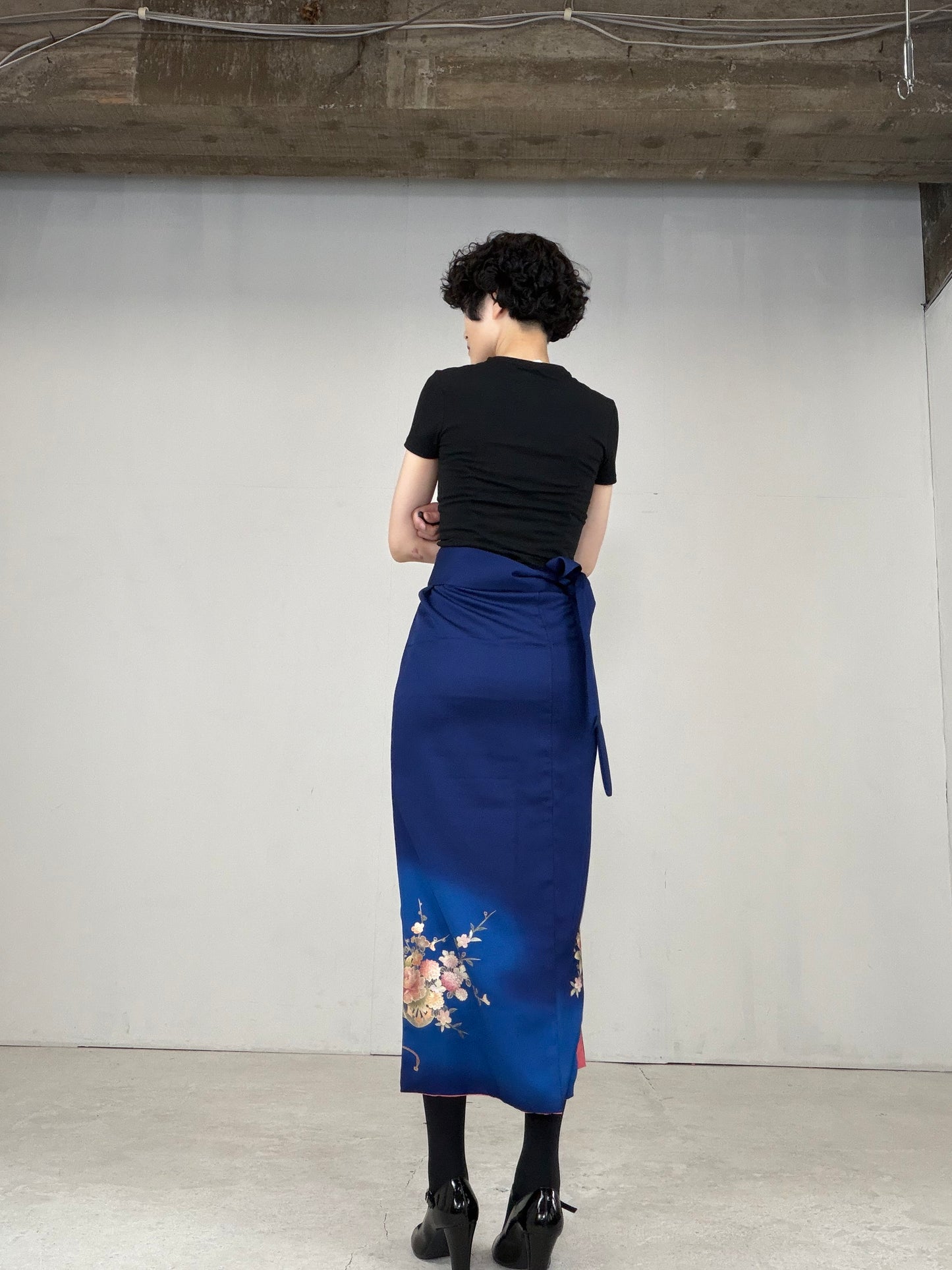 IROTOME SKIRT UPCYCLED FROM JAPANESE KIMONO "IRO133"