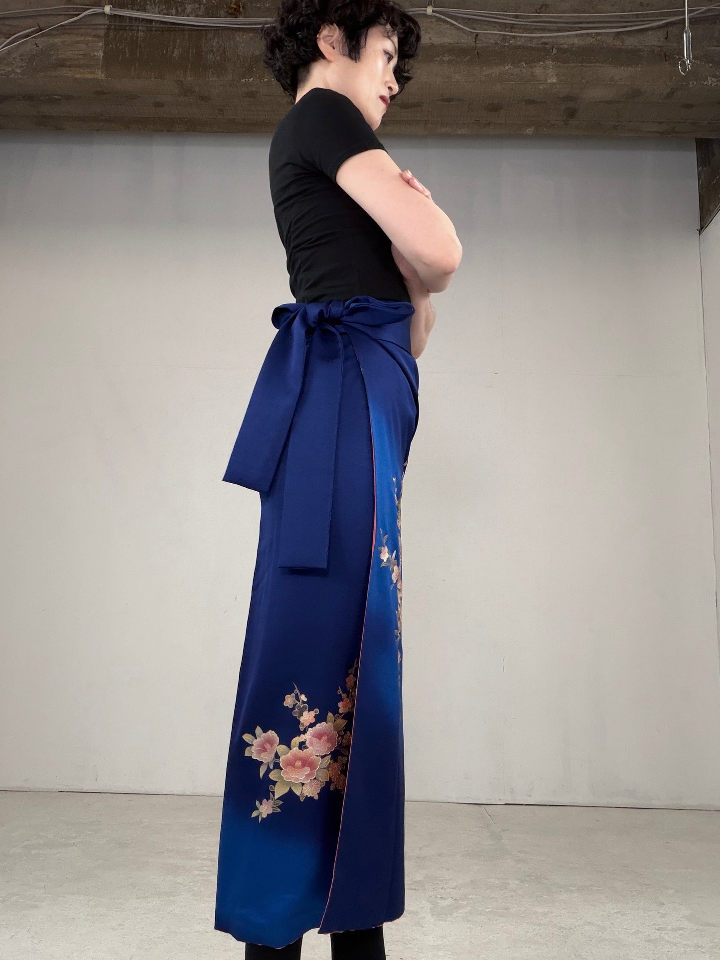IROTOME SKIRT UPCYCLED FROM JAPANESE KIMONO "IRO133"