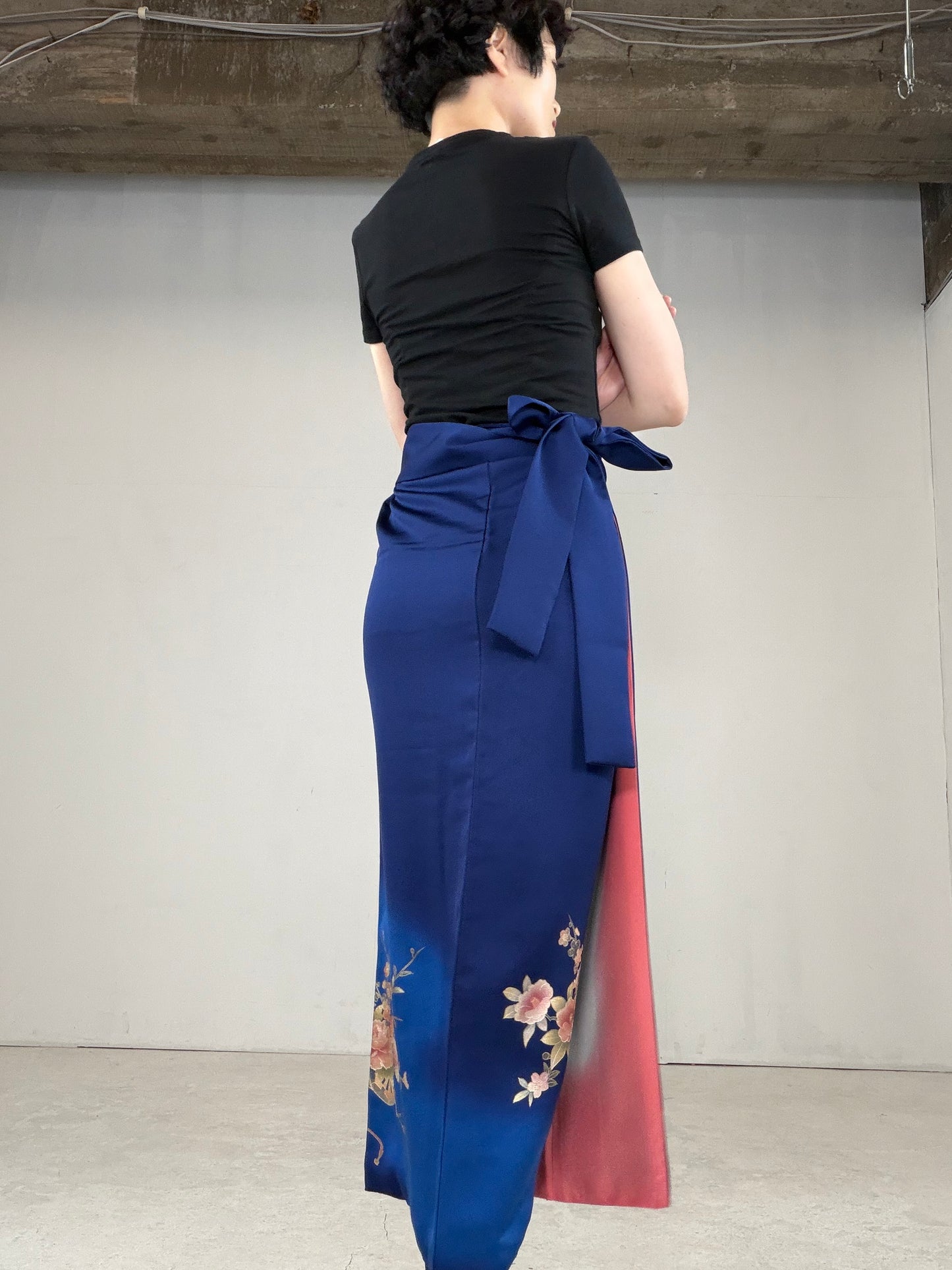 IROTOME SKIRT UPCYCLED FROM JAPANESE KIMONO "IRO133"