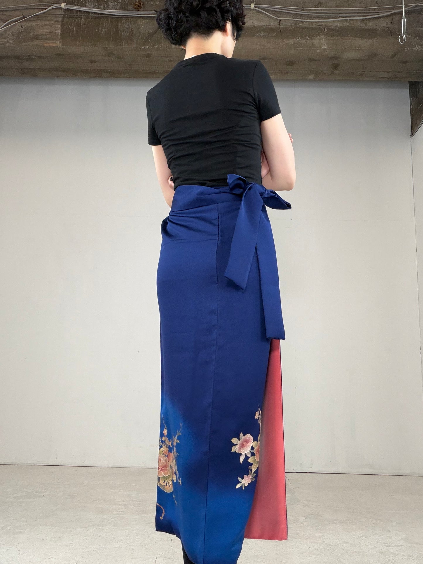 IROTOME SKIRT UPCYCLED FROM JAPANESE KIMONO "IRO133"