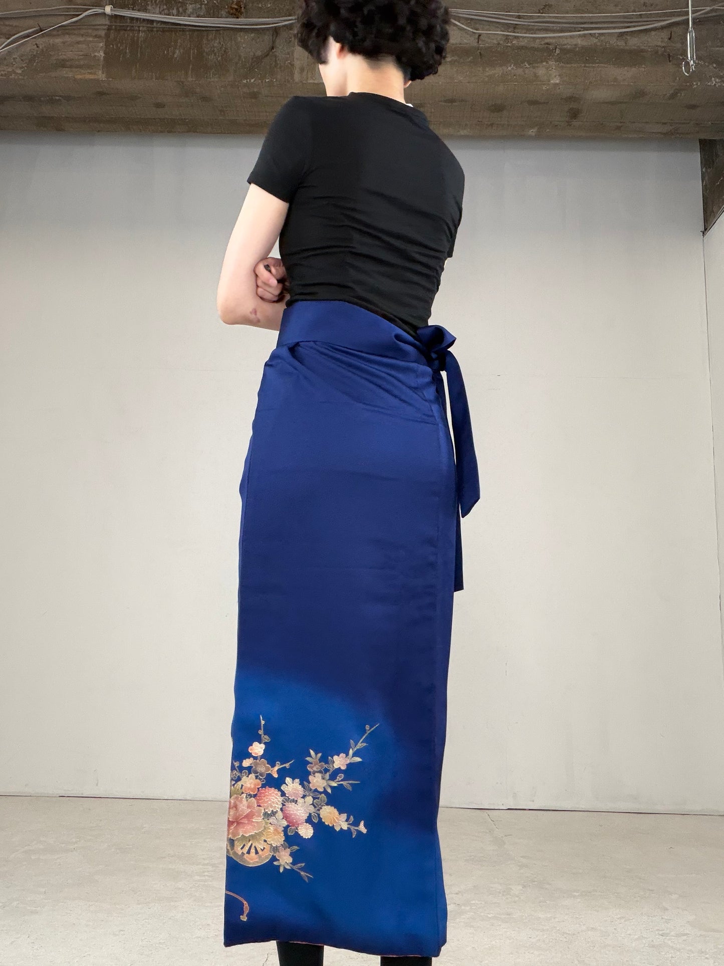 IROTOME SKIRT UPCYCLED FROM JAPANESE KIMONO "IRO133"