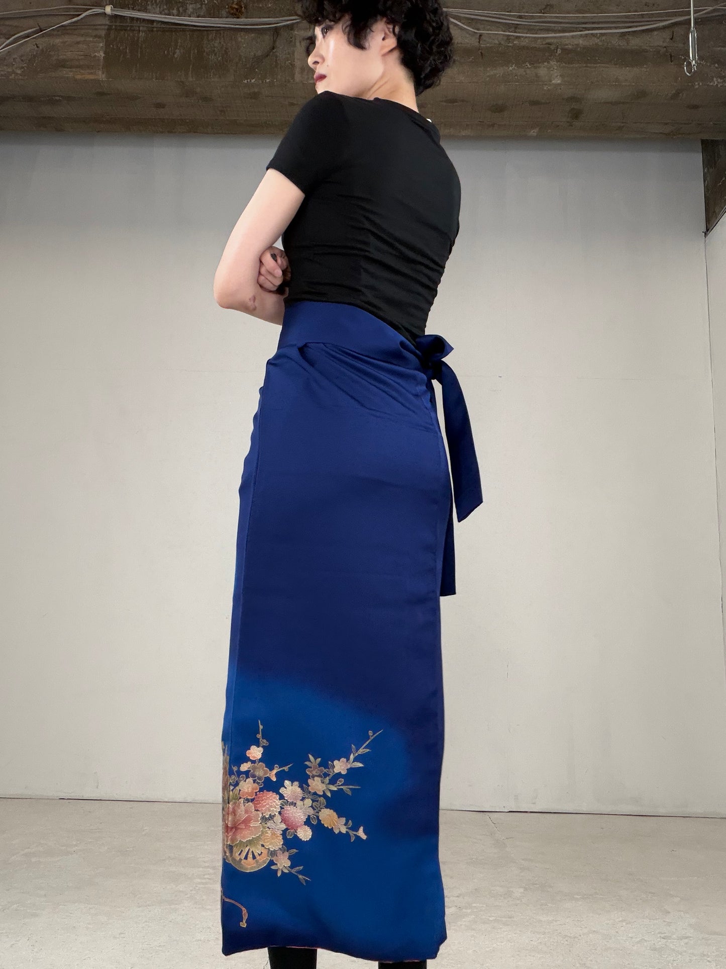 IROTOME SKIRT UPCYCLED FROM JAPANESE KIMONO "IRO133"
