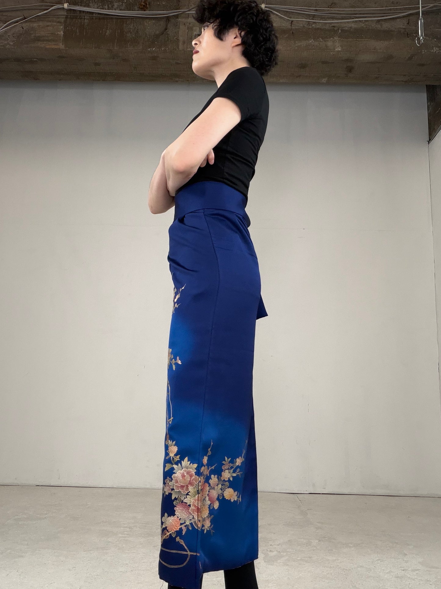 IROTOME SKIRT UPCYCLED FROM JAPANESE KIMONO "IRO133"