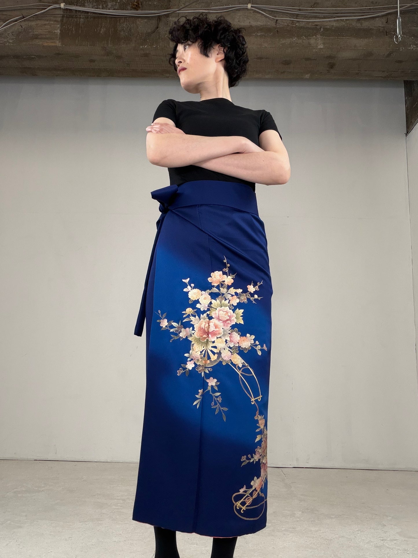 IROTOME SKIRT UPCYCLED FROM JAPANESE KIMONO "IRO133"