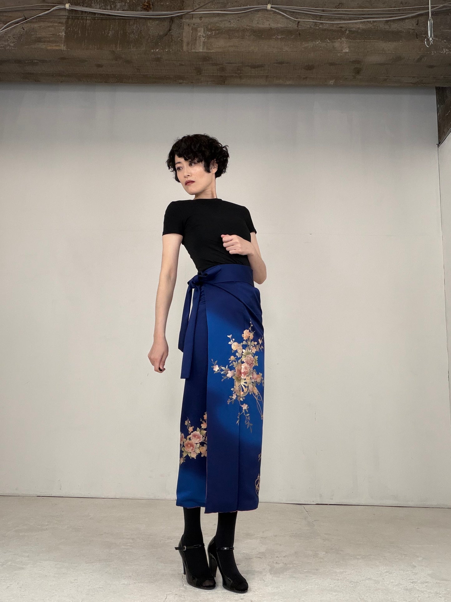 IROTOME SKIRT UPCYCLED FROM JAPANESE KIMONO "IRO133"