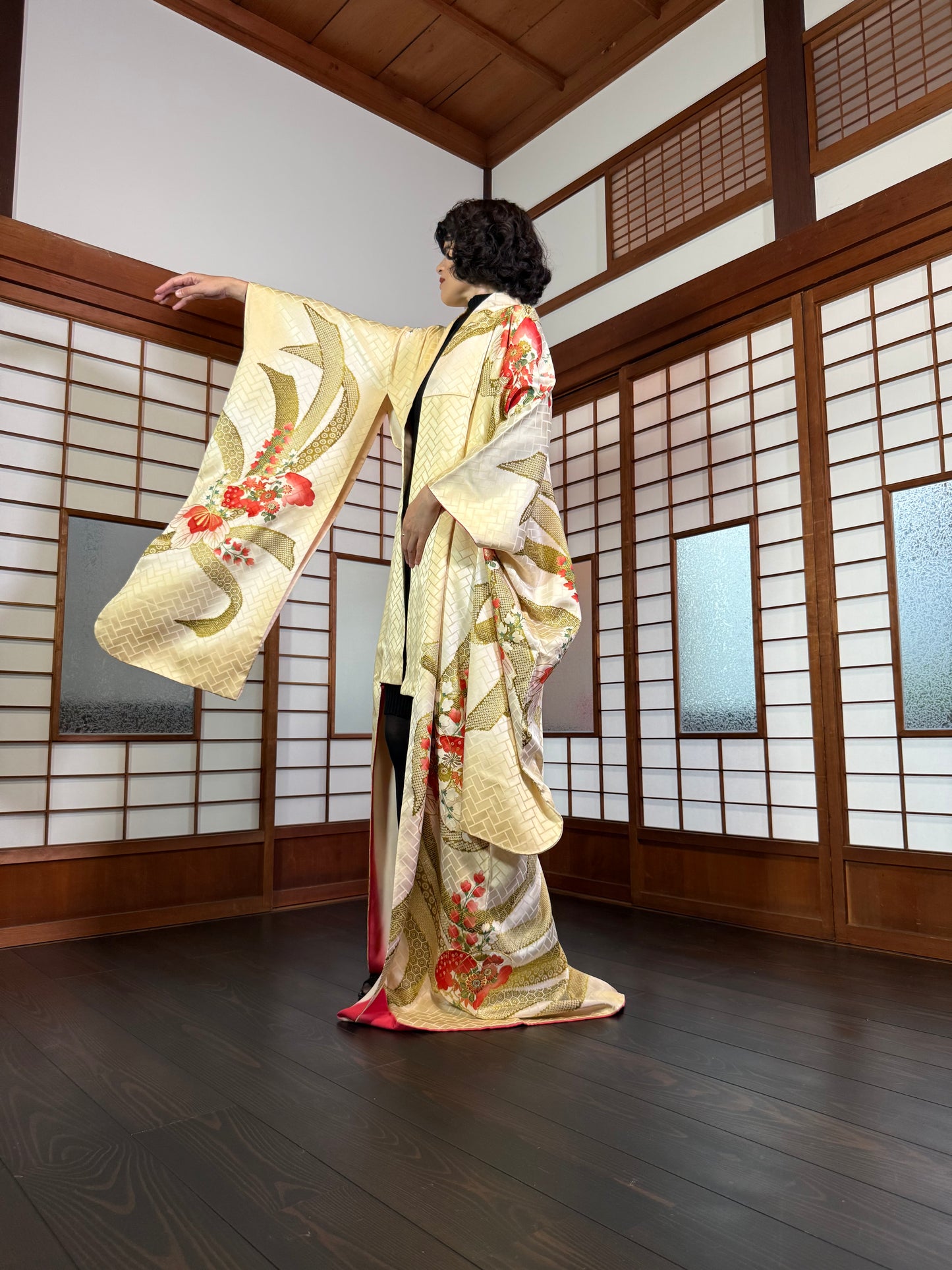 Redefining the Vintage Furisode Collection "kiiro, green"