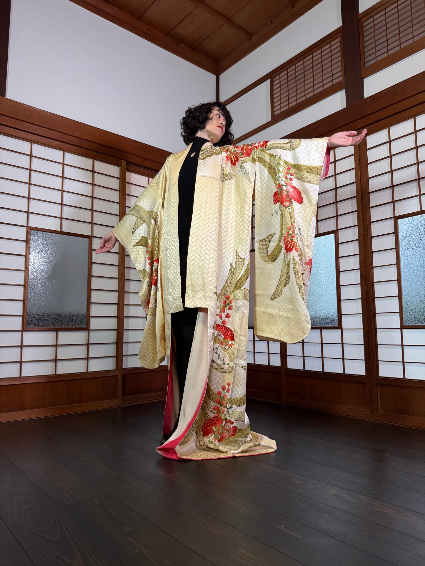 Redefining the Vintage Furisode Collection "kiiro, green"