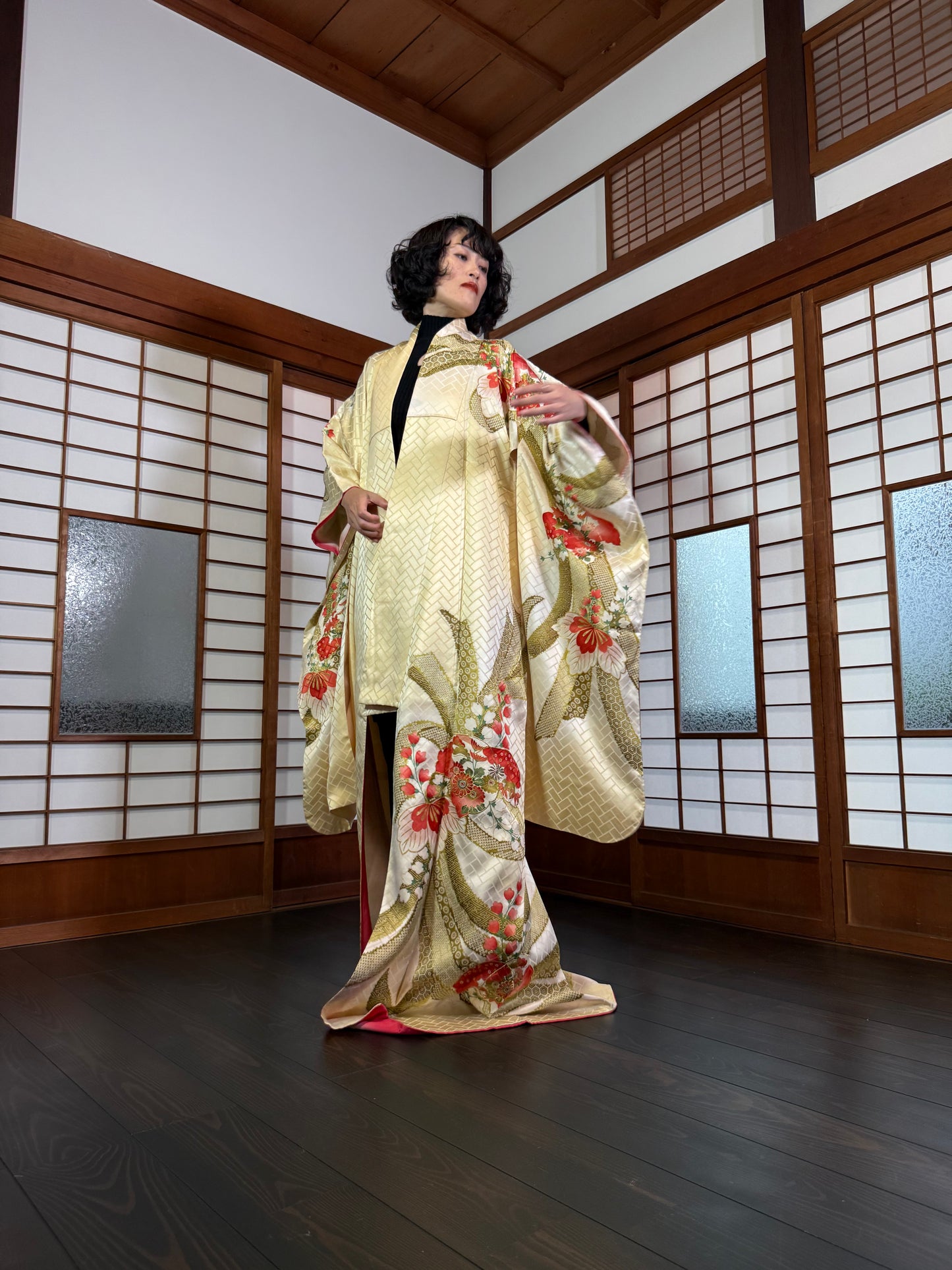 Redefining the Vintage Furisode Collection "kiiro, green"