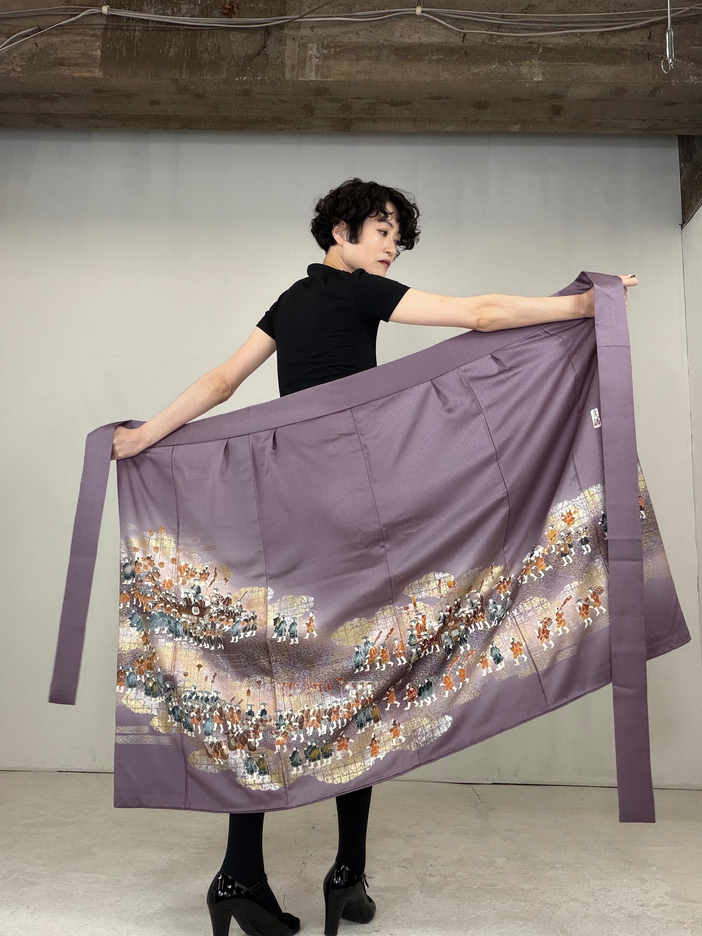 IROTOME SKIRT UPCYCLED FROM JAPANESE KIMONO "IRO132"