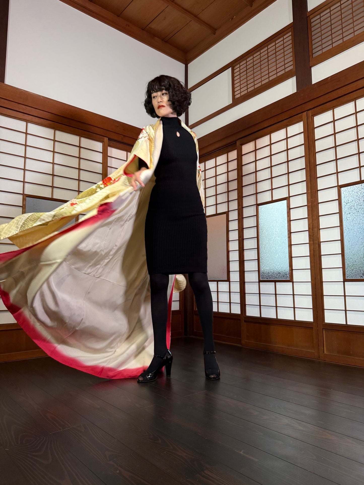 Redefining the Vintage Furisode Collection "kiiro, green"