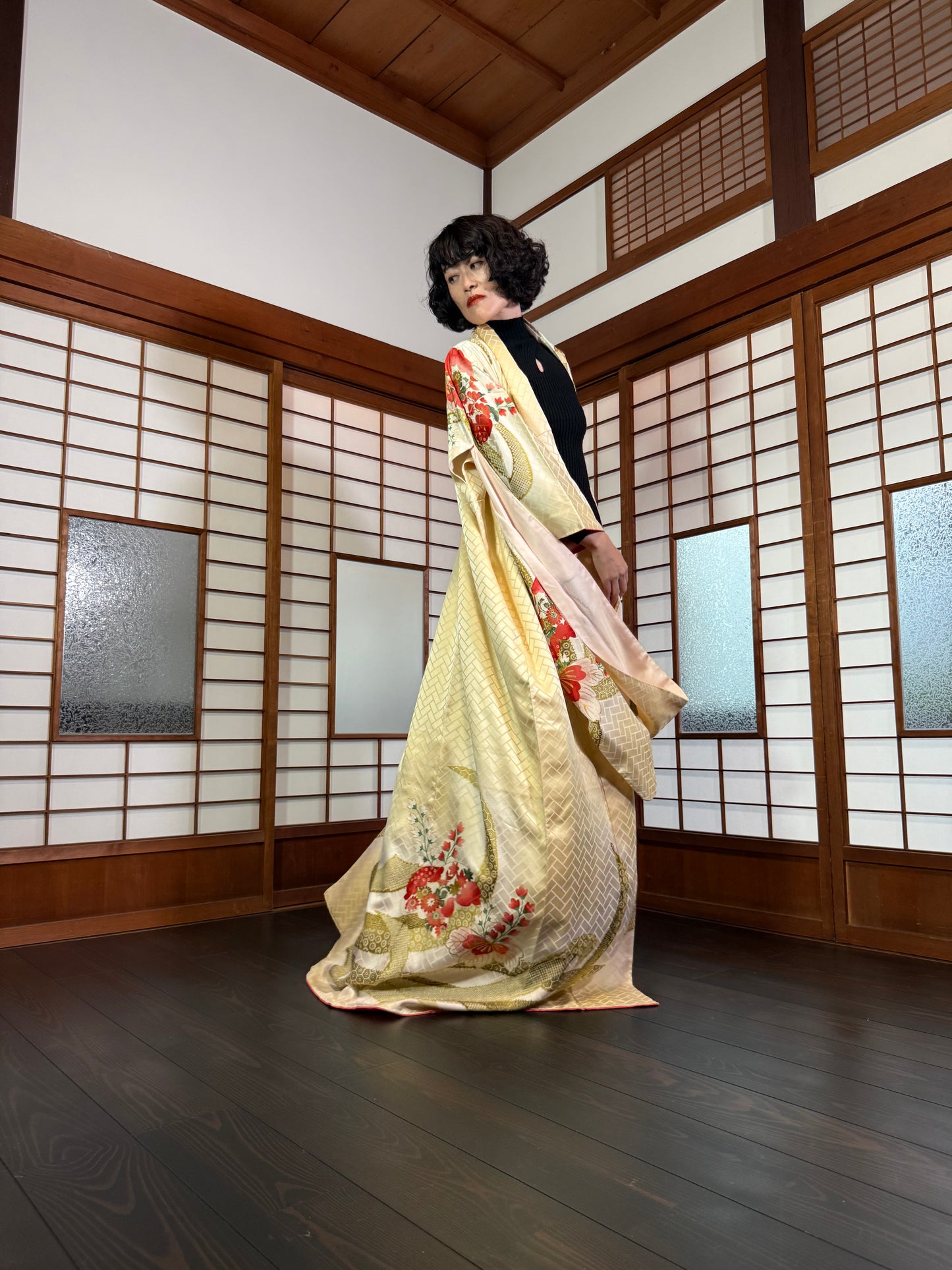 Redefining the Vintage Furisode Collection "kiiro, green"