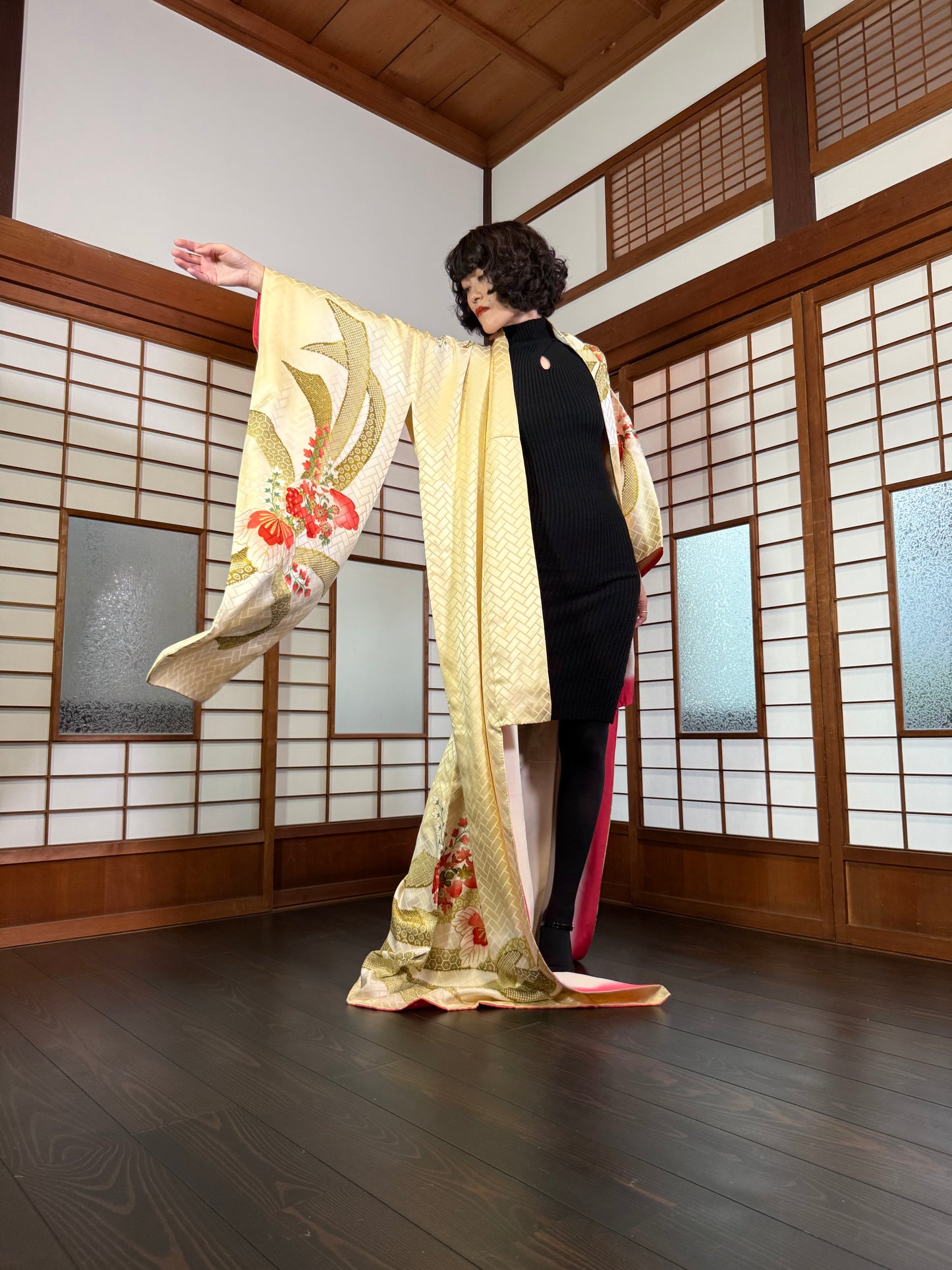 Redefining the Vintage Furisode Collection "kiiro, green"