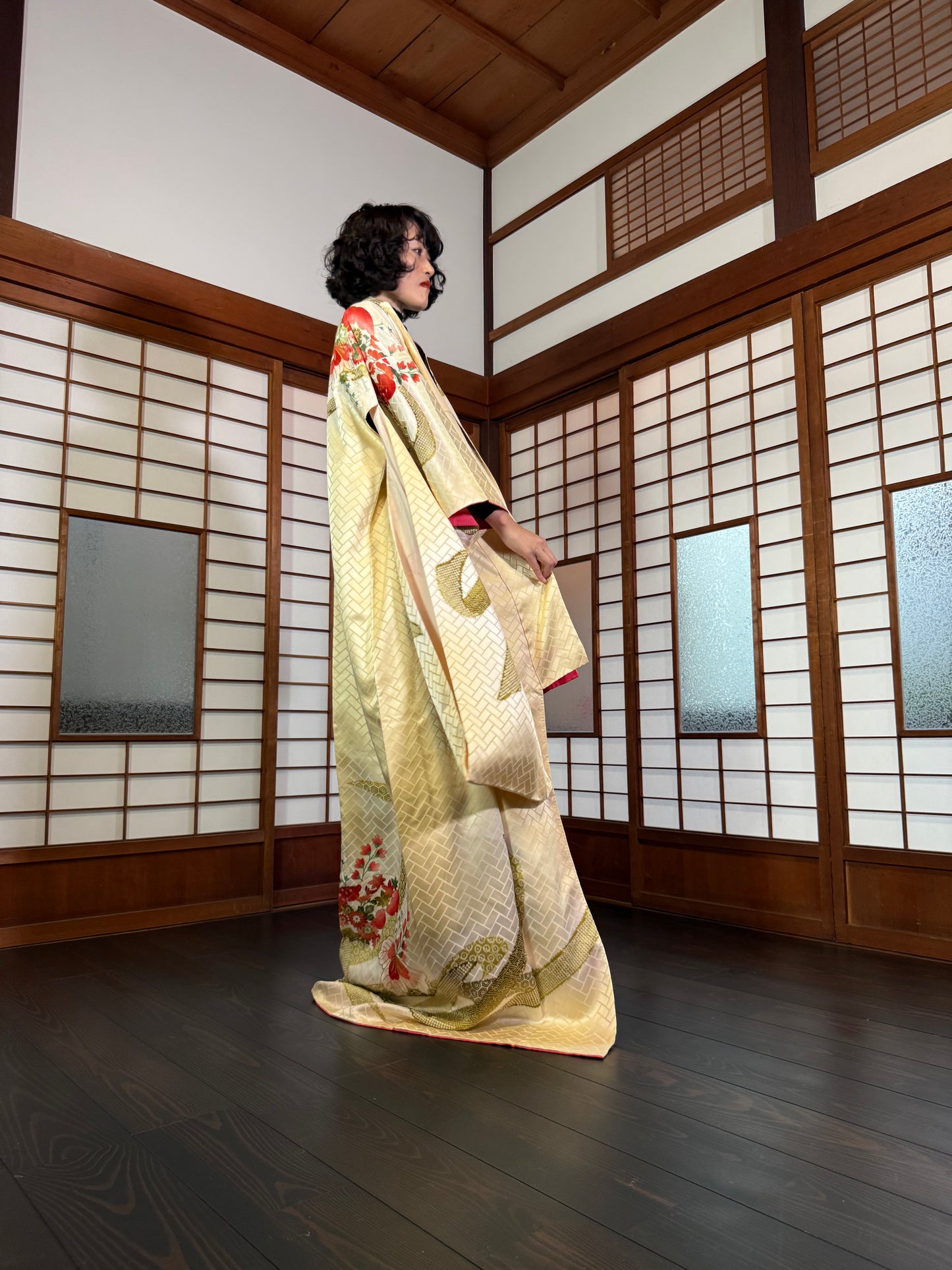 Redefining the Vintage Furisode Collection "kiiro, green"