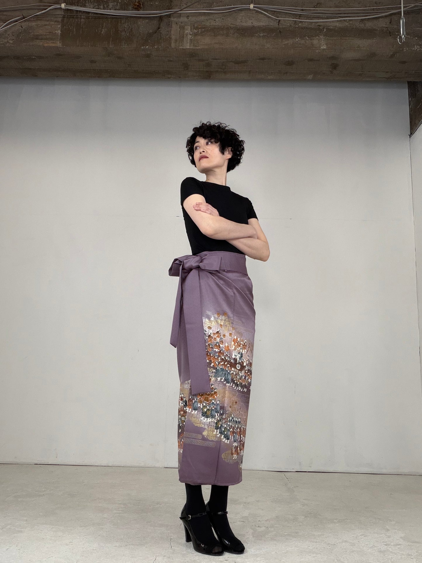 IROTOME SKIRT UPCYCLED FROM JAPANESE KIMONO "IRO132"