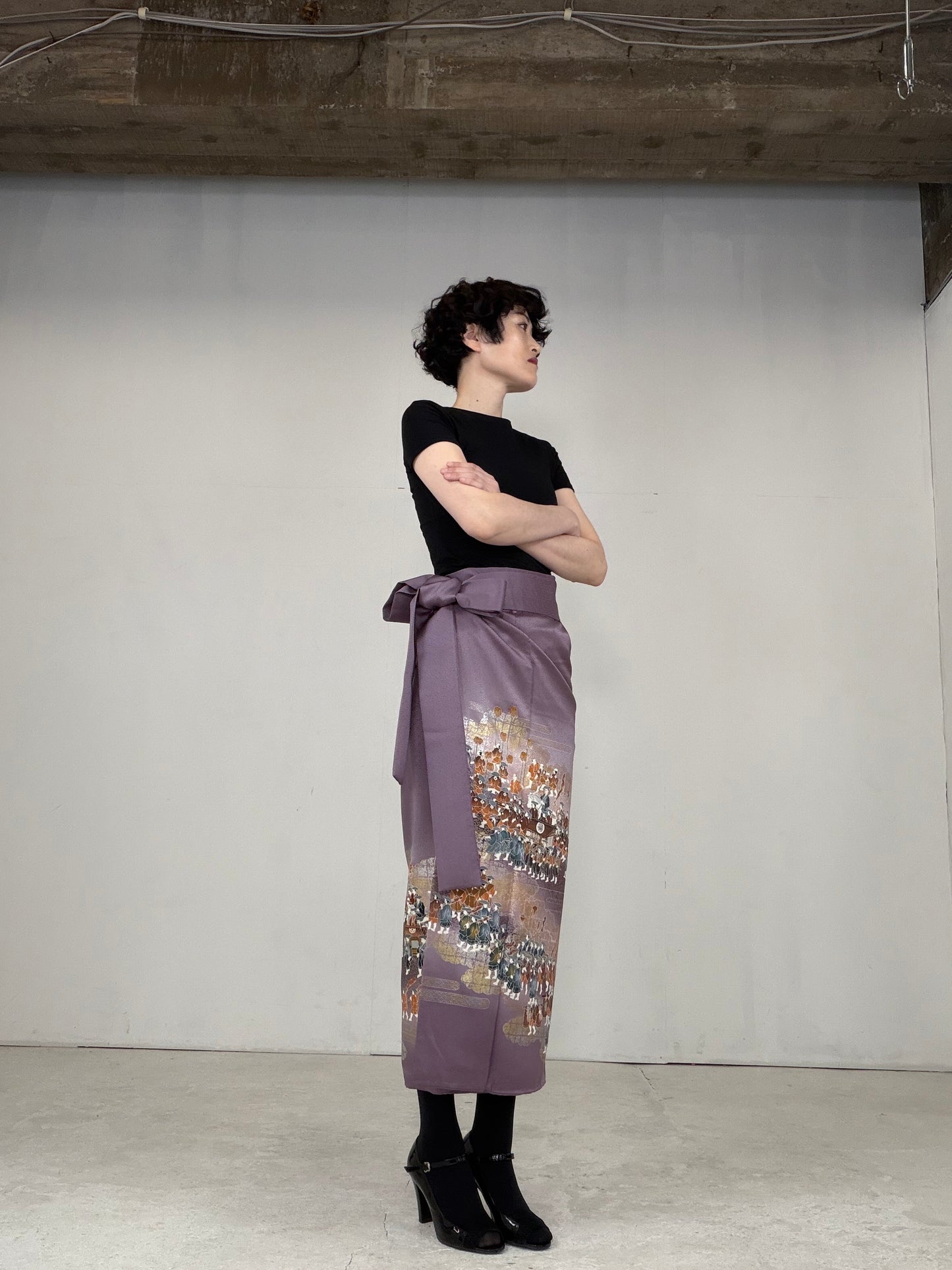 IROTOME SKIRT UPCYCLED FROM JAPANESE KIMONO "IRO132"