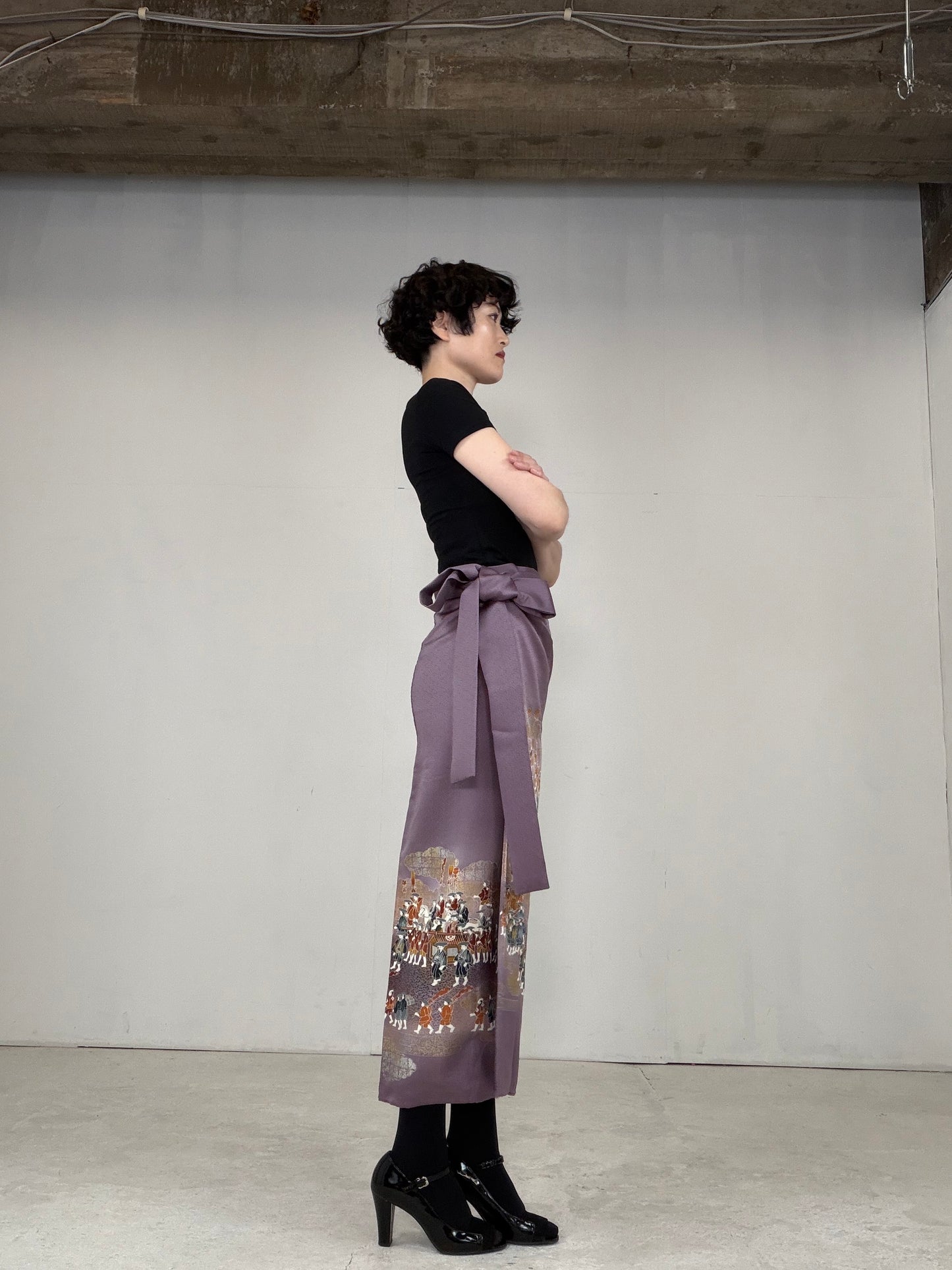 IROTOME SKIRT UPCYCLED FROM JAPANESE KIMONO "IRO132"