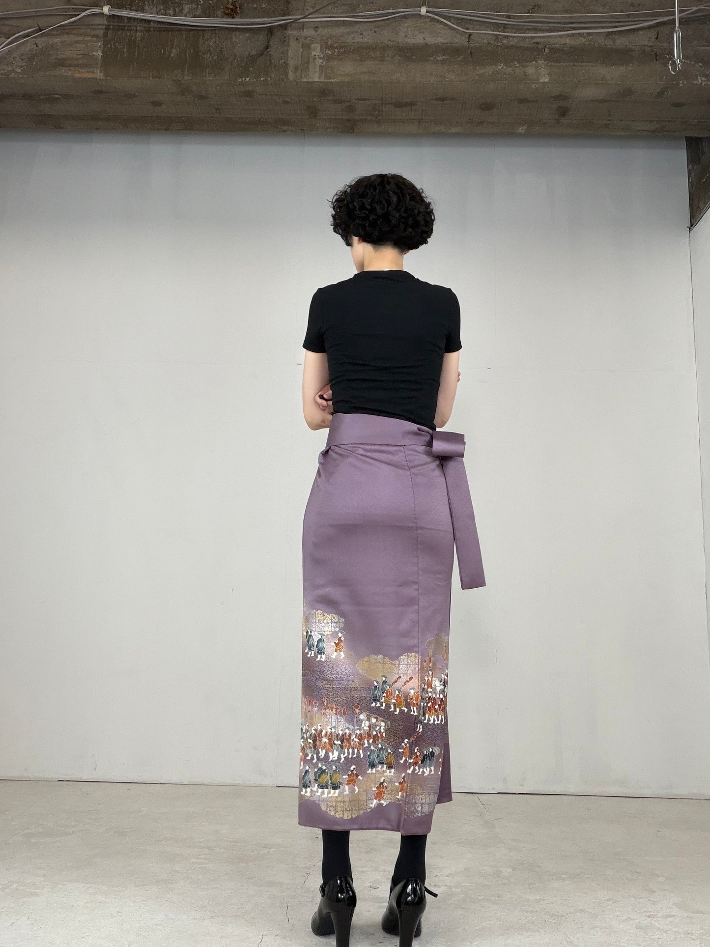 IROTOME SKIRT UPCYCLED FROM JAPANESE KIMONO "IRO132"