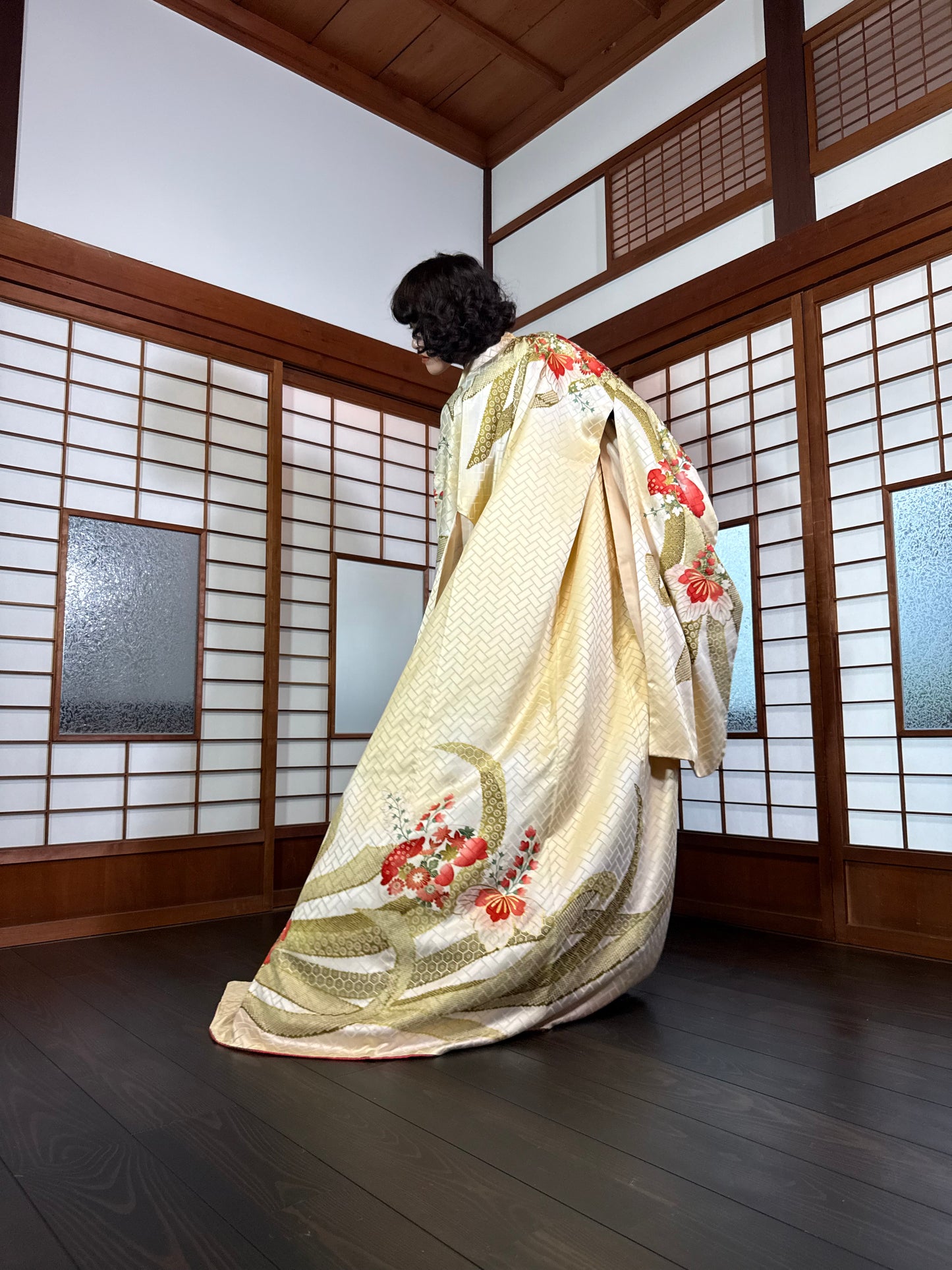 Redefining the Vintage Furisode Collection "kiiro, green"