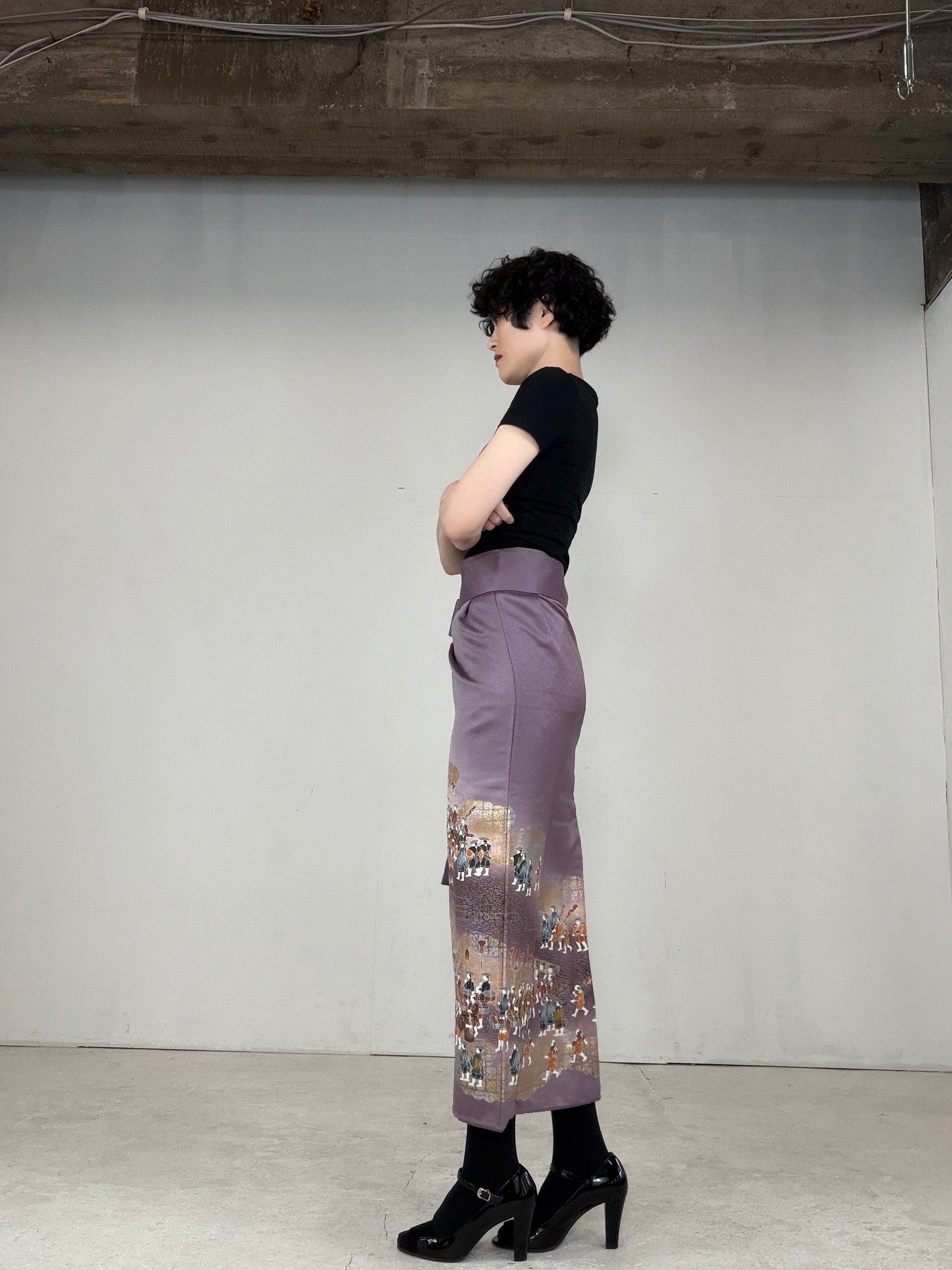 IROTOME SKIRT UPCYCLED FROM JAPANESE KIMONO "IRO132"