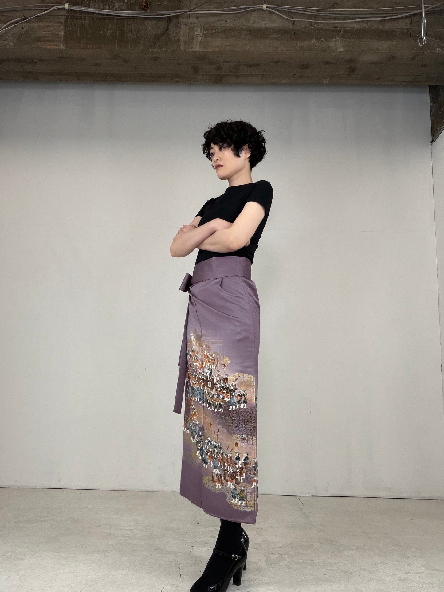 IROTOME SKIRT UPCYCLED FROM JAPANESE KIMONO "IRO132"