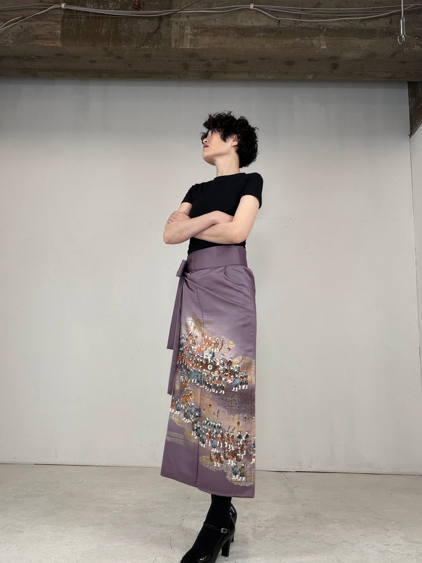 IROTOME SKIRT UPCYCLED FROM JAPANESE KIMONO "IRO132"