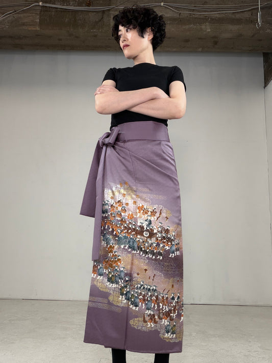 IROTOME SKIRT UPCYCLED FROM JAPANESE KIMONO "IRO132"