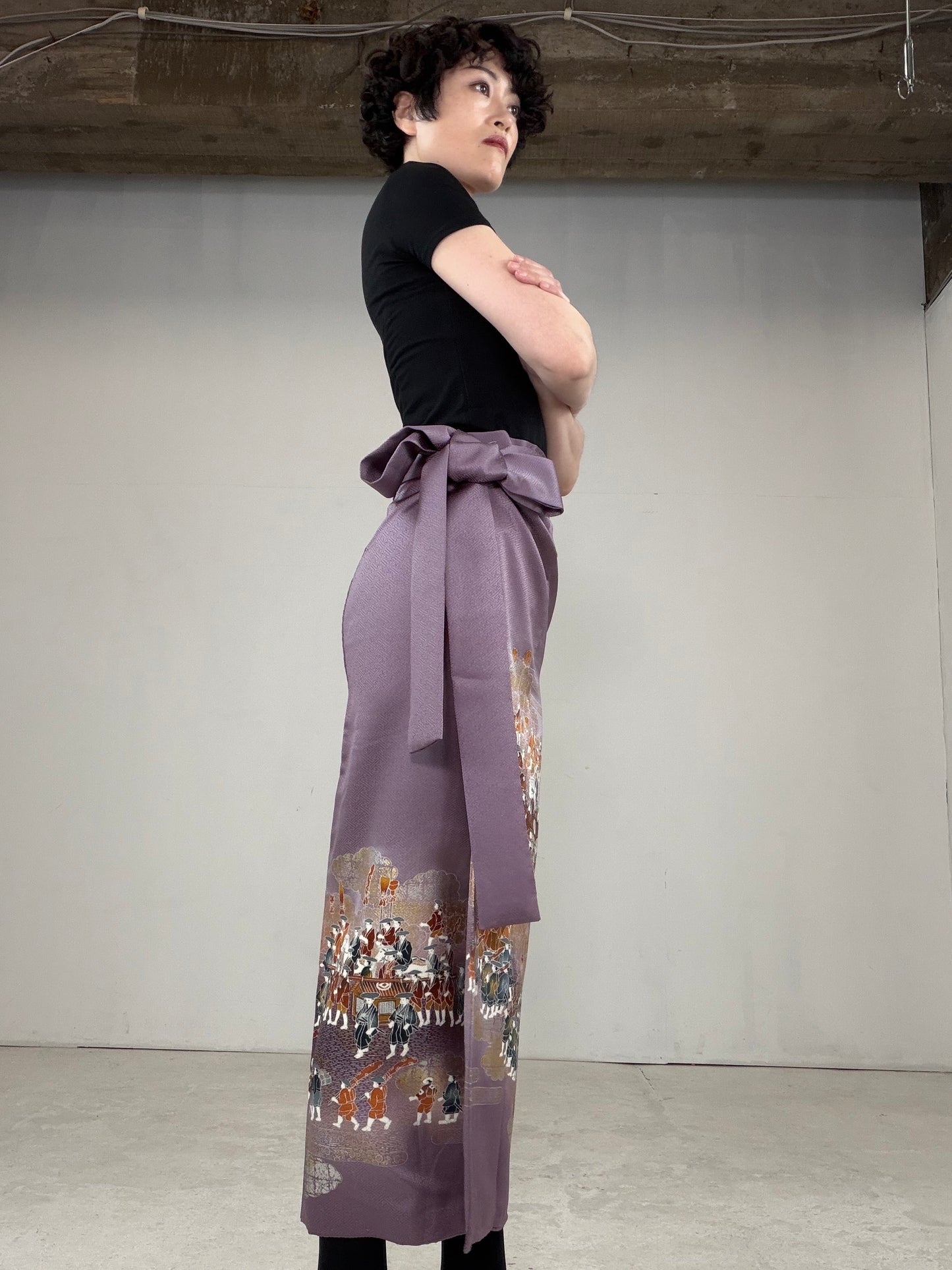 IROTOME SKIRT UPCYCLED FROM JAPANESE KIMONO "IRO132"