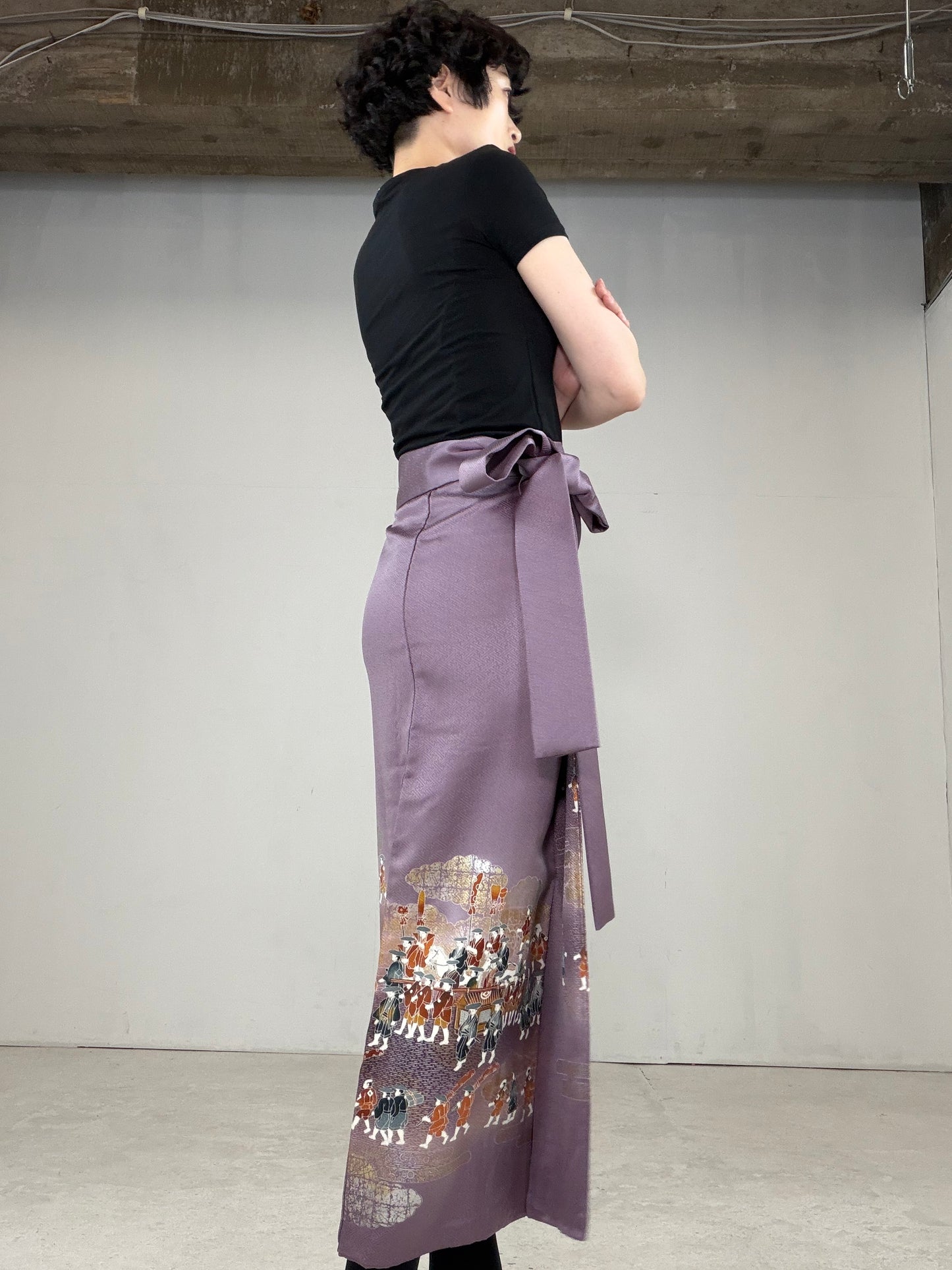 IROTOME SKIRT UPCYCLED FROM JAPANESE KIMONO "IRO132"