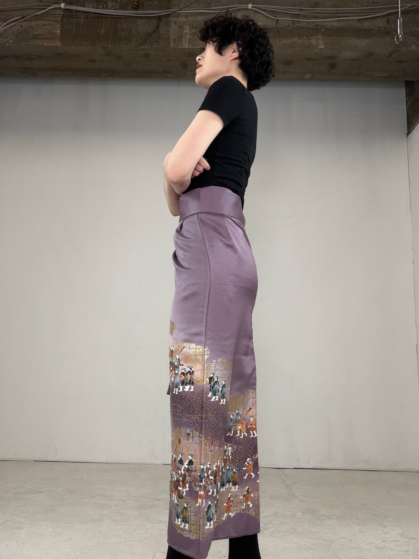 IROTOME SKIRT UPCYCLED FROM JAPANESE KIMONO "IRO132"